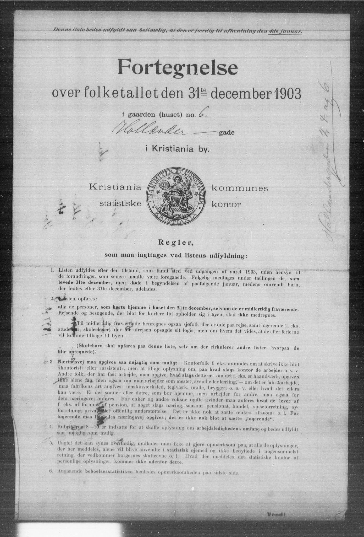 OBA, Municipal Census 1903 for Kristiania, 1903, p. 7977