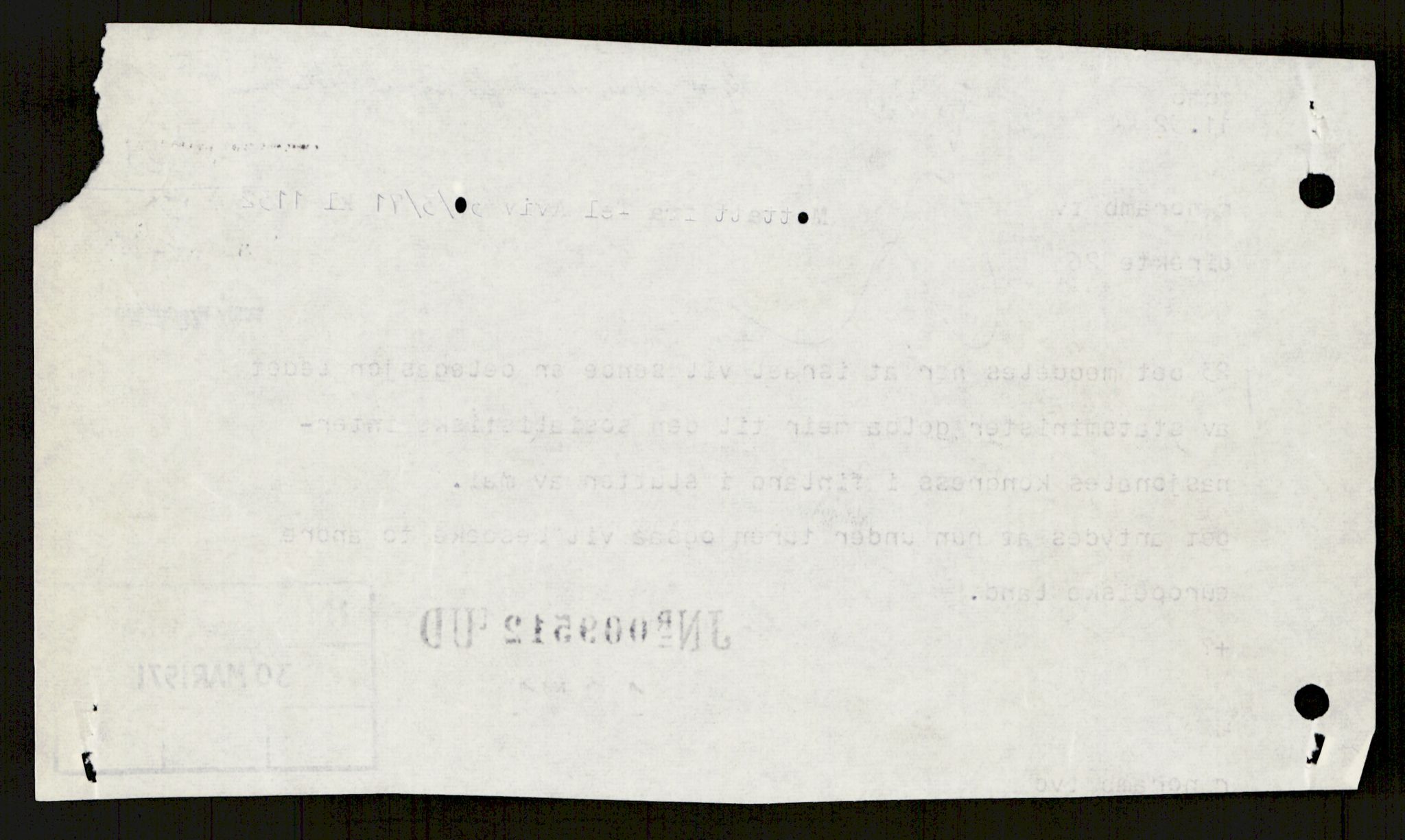 Utenriksdepartementet, hovedarkiv, AV/RA-S-6794/D/Db/Dba/L0776/0003: Verdenspolitikk. Fremmede staters politikk (G.L.) / Israel: Politikk (2 mapper), 1970-1972, p. 285