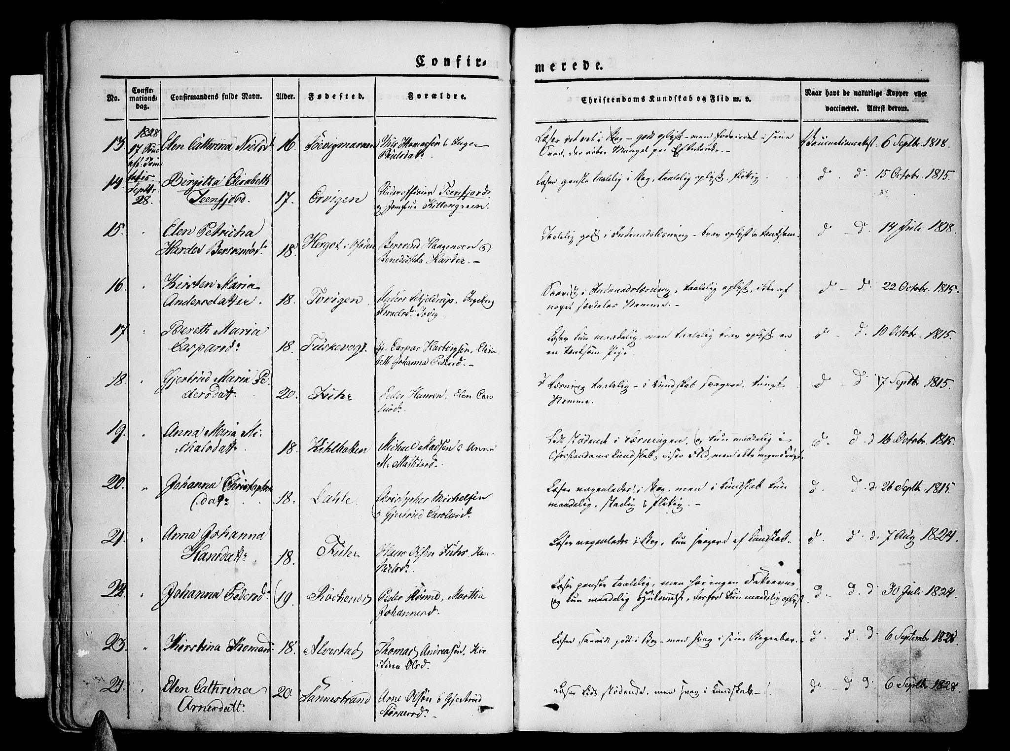 Trondenes sokneprestkontor, AV/SATØ-S-1319/H/Ha/L0007kirke: Parish register (official) no. 7, 1827-1841