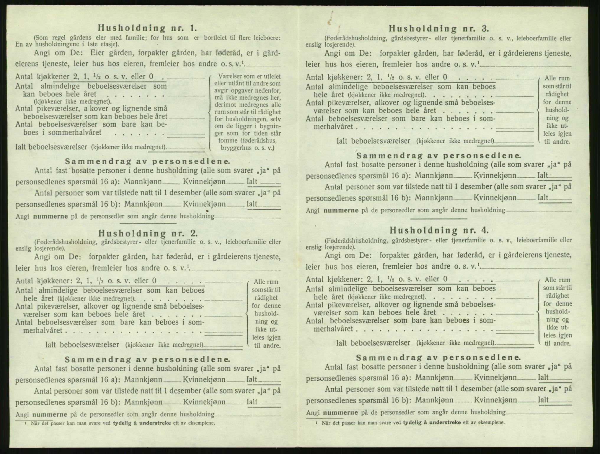 SAT, 1920 census for Grytten, 1920, p. 827