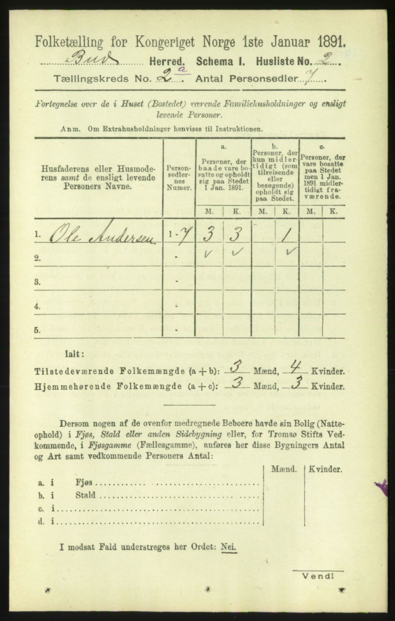 RA, 1891 census for 1549 Bud, 1891, p. 651