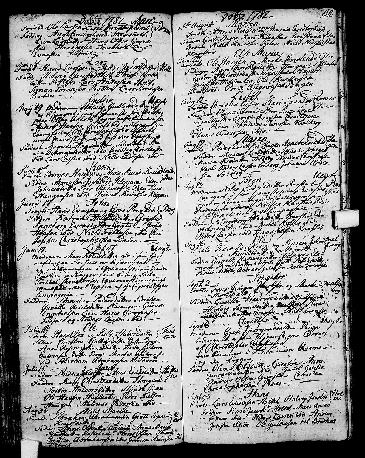 Stokke kirkebøker, SAKO/A-320/F/Fa/L0003: Parish register (official) no. I 3, 1771-1803, p. 68