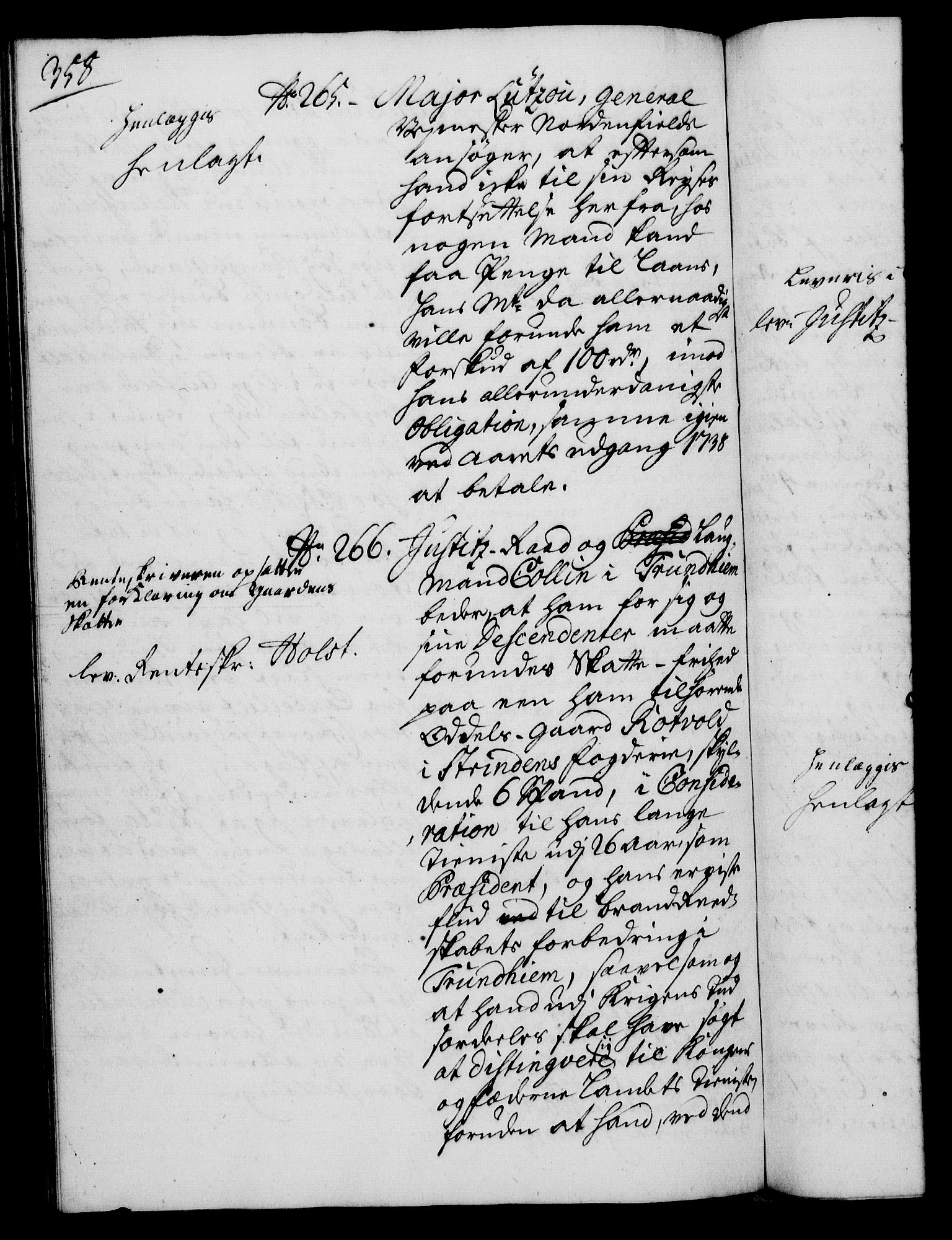 Rentekammeret, Kammerkanselliet, RA/EA-3111/G/Gh/Gha/L0019: Norsk ekstraktmemorialprotokoll (merket RK 53.64), 1736-1737, p. 358