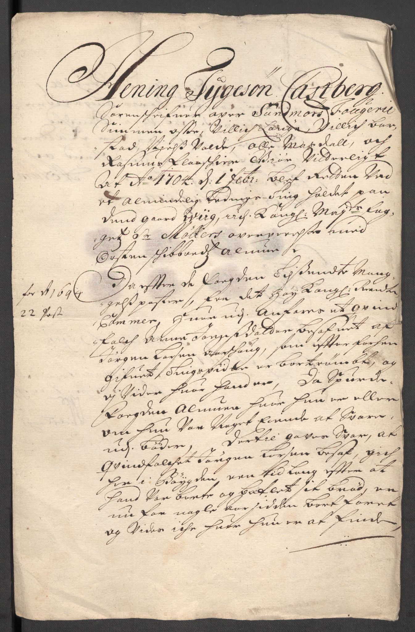 Rentekammeret inntil 1814, Reviderte regnskaper, Fogderegnskap, AV/RA-EA-4092/R54/L3560: Fogderegnskap Sunnmøre, 1704-1705, p. 183