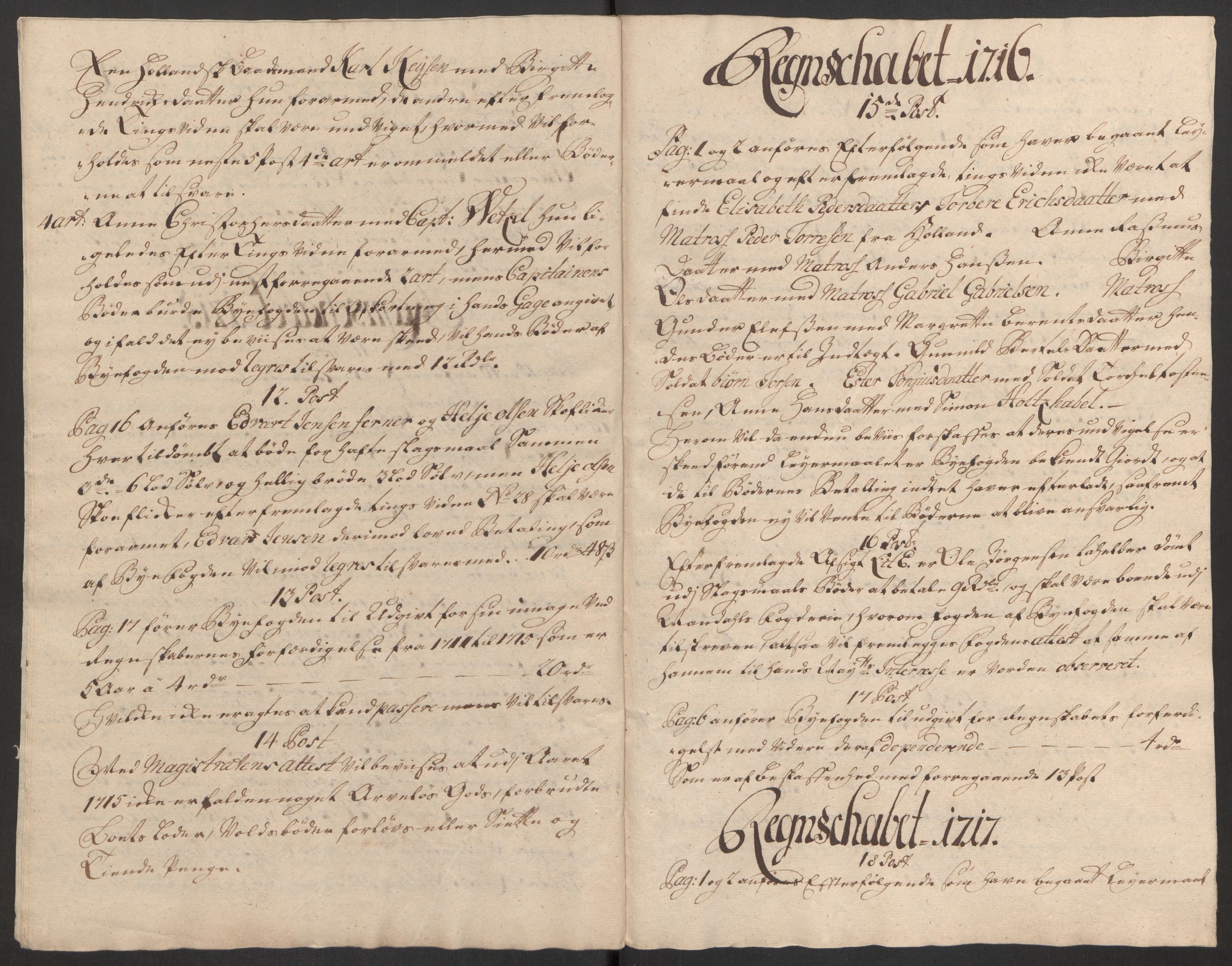 Rentekammeret inntil 1814, Reviderte regnskaper, Byregnskaper, AV/RA-EA-4066/R/Rm/L0285: [M18] Sikt og sakefall, 1681-1718, p. 602