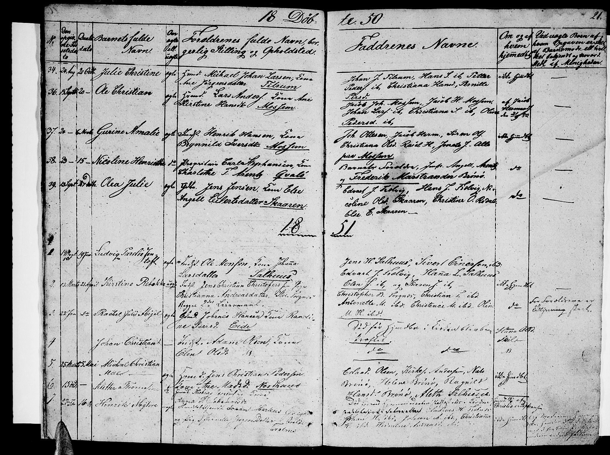 Ministerialprotokoller, klokkerbøker og fødselsregistre - Nordland, SAT/A-1459/813/L0211: Parish register (copy) no. 813C03, 1842-1863, p. 21