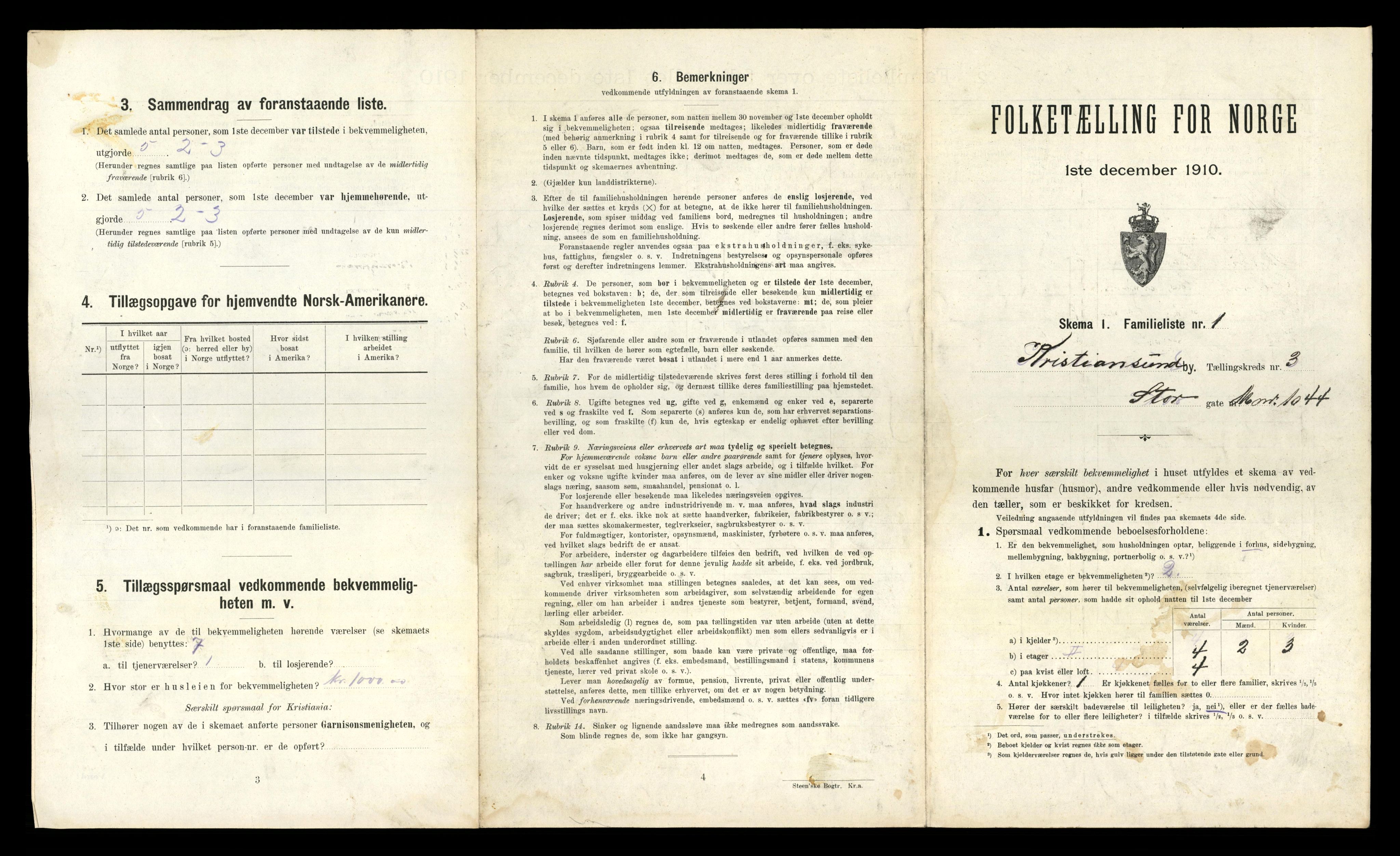 RA, 1910 census for Kristiansund, 1910, p. 743