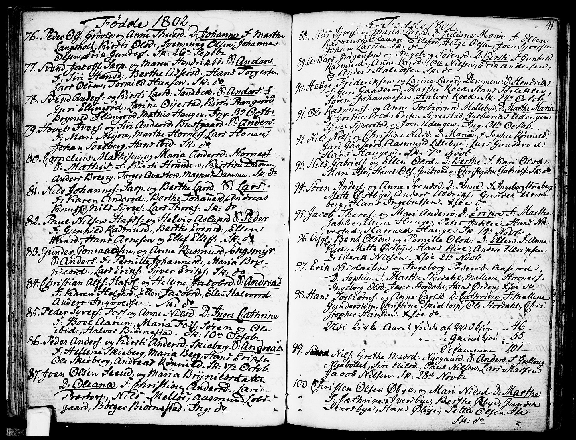 Skjeberg prestekontor Kirkebøker, SAO/A-10923/F/Fa/L0003: Parish register (official) no. I 3, 1792-1814, p. 41