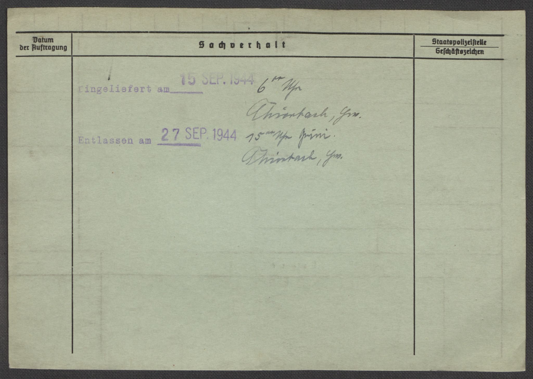 Befehlshaber der Sicherheitspolizei und des SD, RA/RAFA-5969/E/Ea/Eaa/L0007: Register over norske fanger i Møllergata 19: Lundb-N, 1940-1945, p. 3