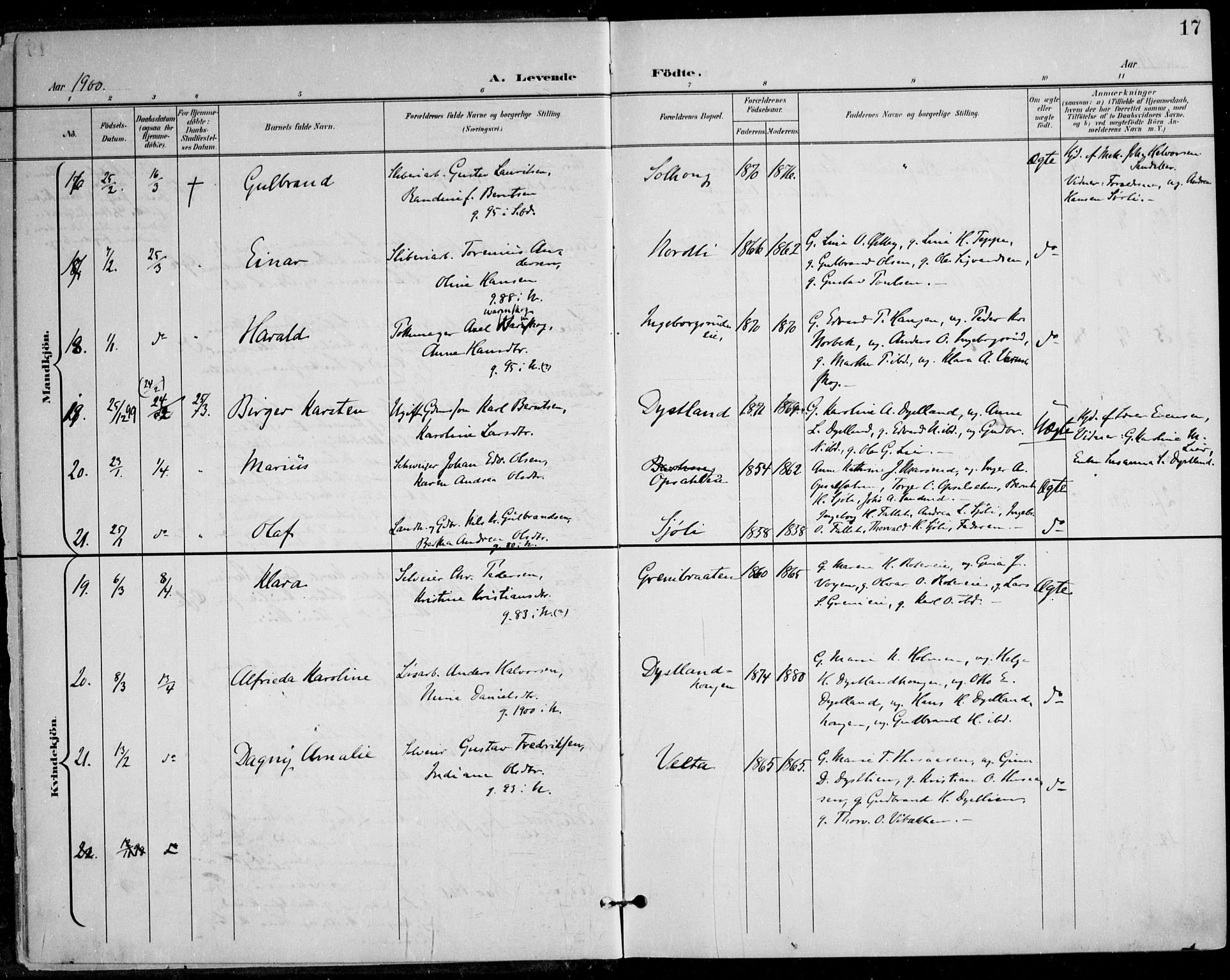 Nes prestekontor Kirkebøker, AV/SAO-A-10410/F/Fa/L0011: Parish register (official) no. I 11, 1899-1918, p. 17