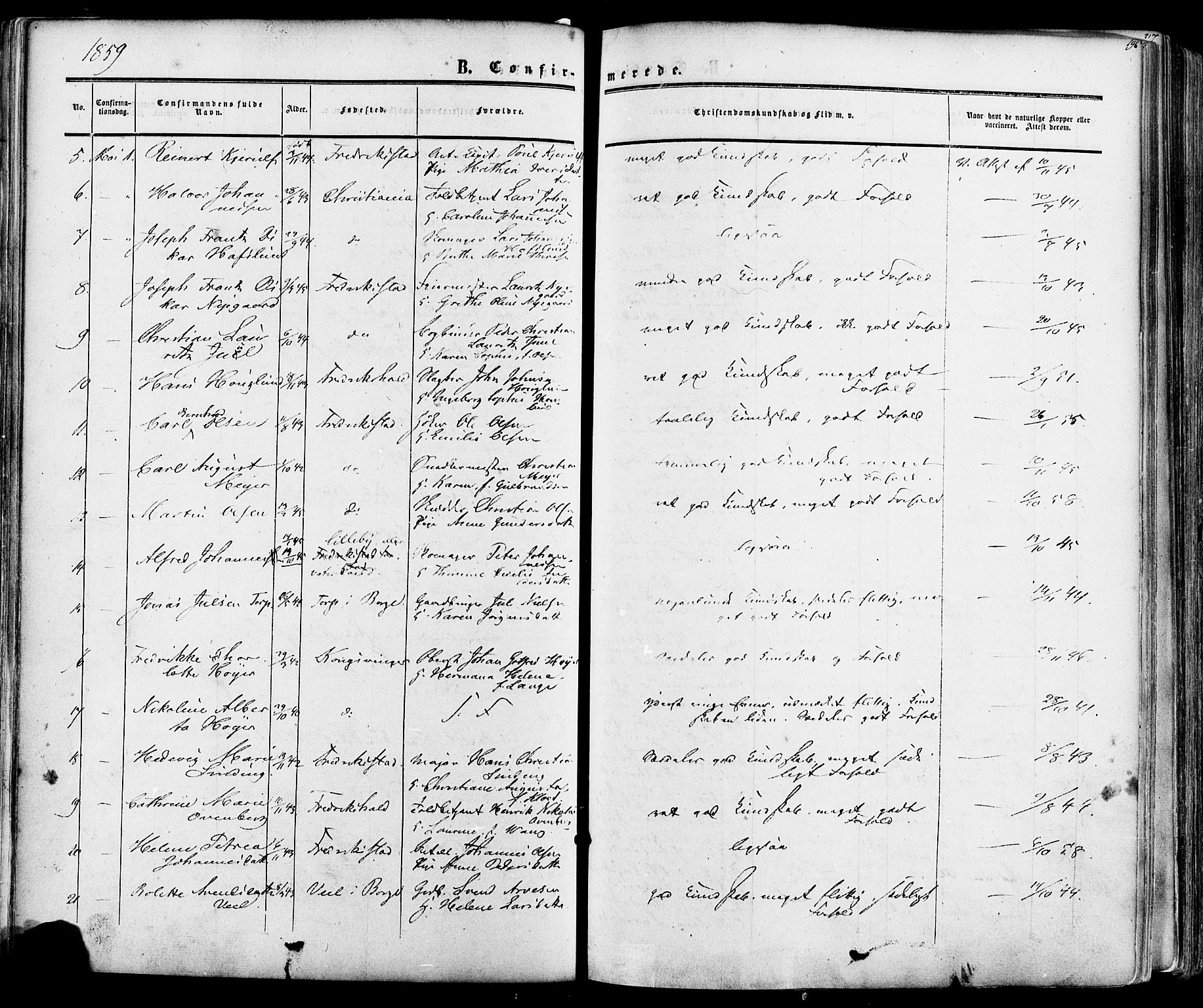 Fredrikstad prestekontor Kirkebøker, AV/SAO-A-11082/F/Fa/L0006: Parish register (official) no. 6, 1857-1878, p. 196