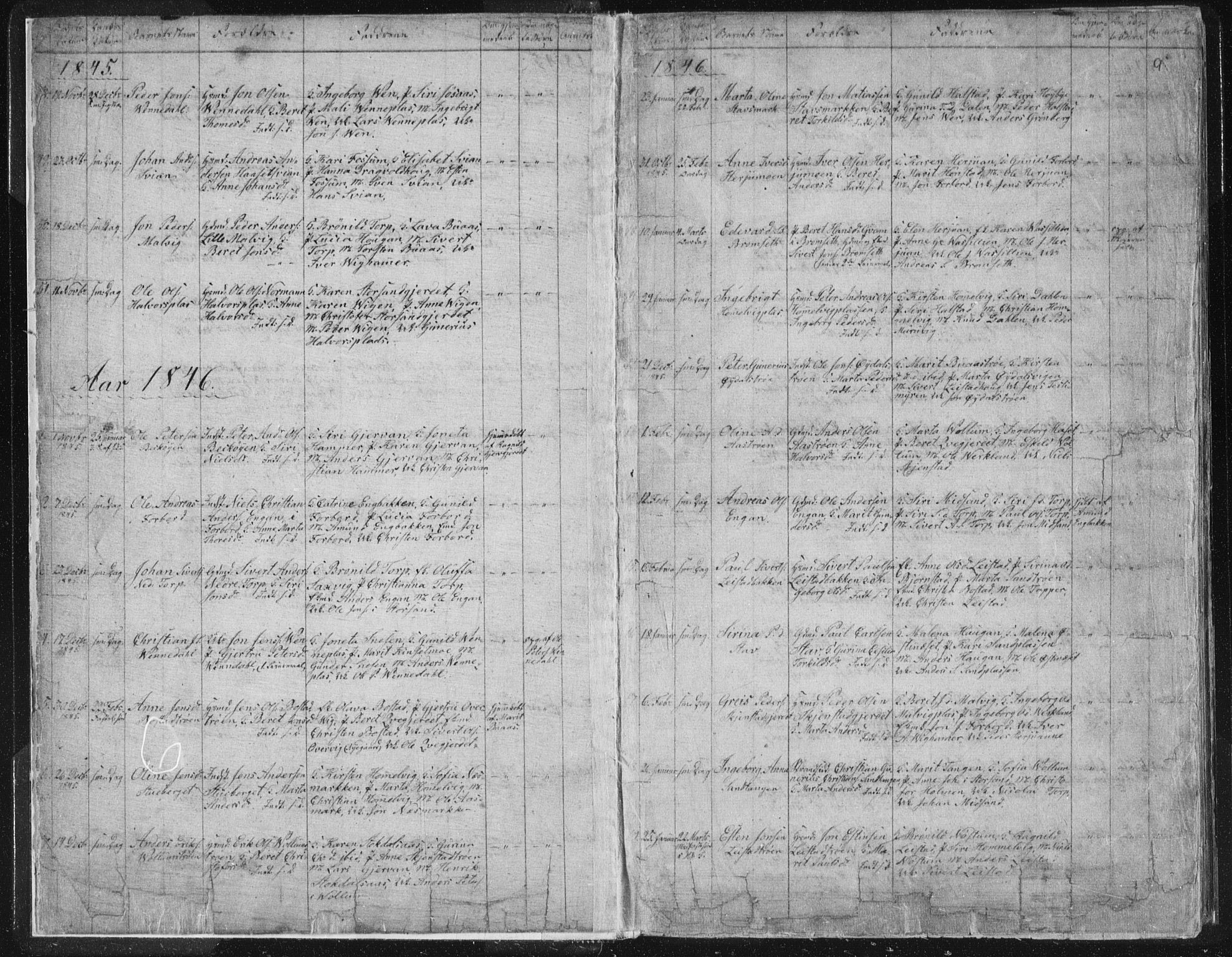 Ministerialprotokoller, klokkerbøker og fødselsregistre - Sør-Trøndelag, SAT/A-1456/616/L0406: Parish register (official) no. 616A03, 1843-1879, p. 9
