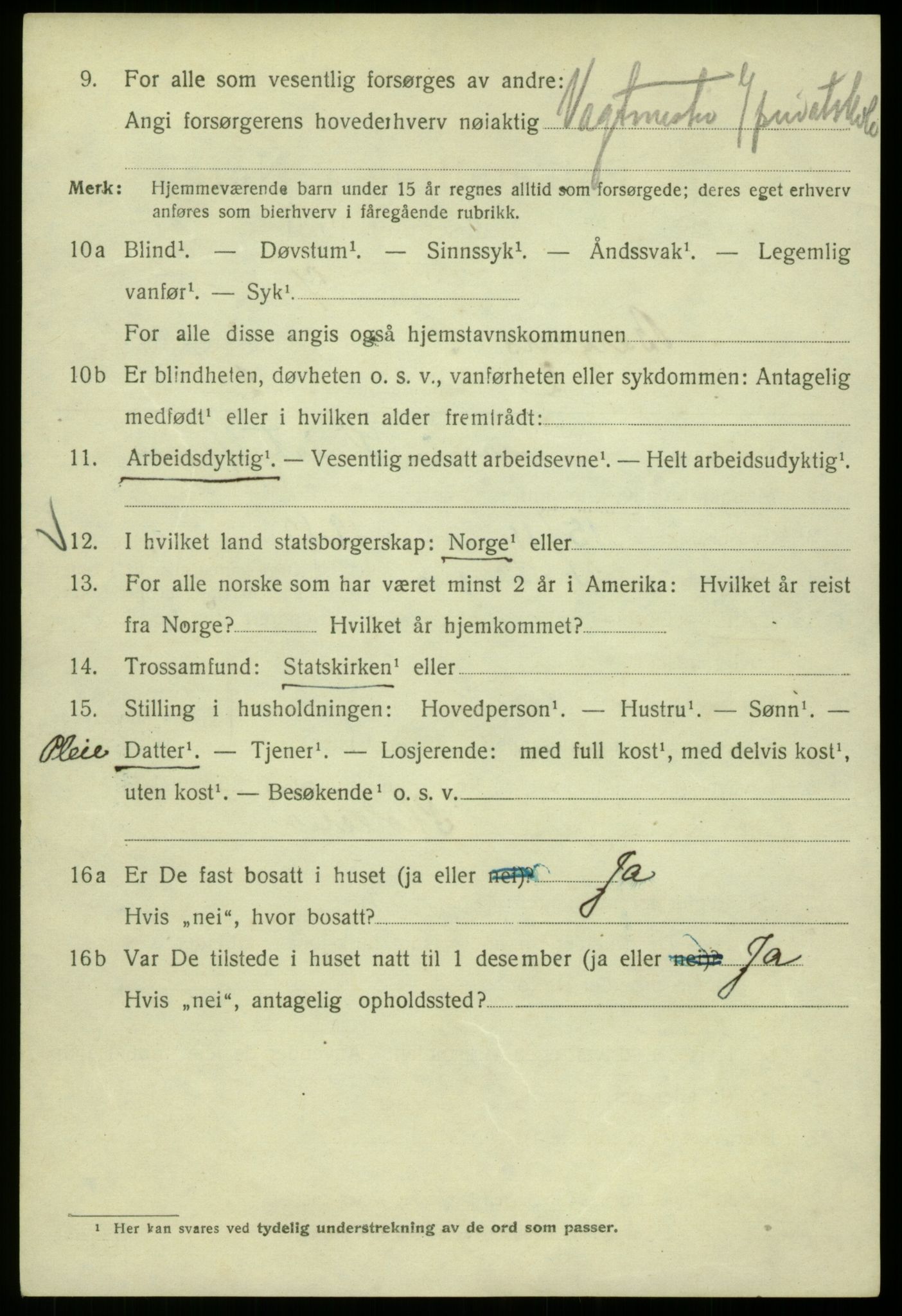 SAB, 1920 census for Bergen, 1920, p. 71360