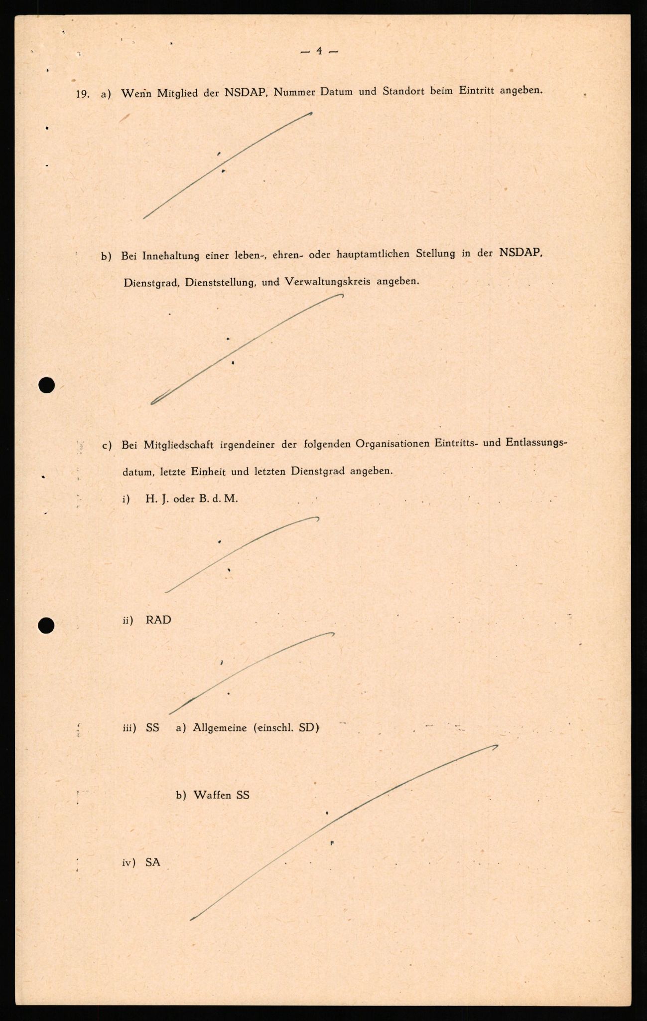 Forsvaret, Forsvarets overkommando II, AV/RA-RAFA-3915/D/Db/L0030: CI Questionaires. Tyske okkupasjonsstyrker i Norge. Tyskere., 1945-1946, p. 6