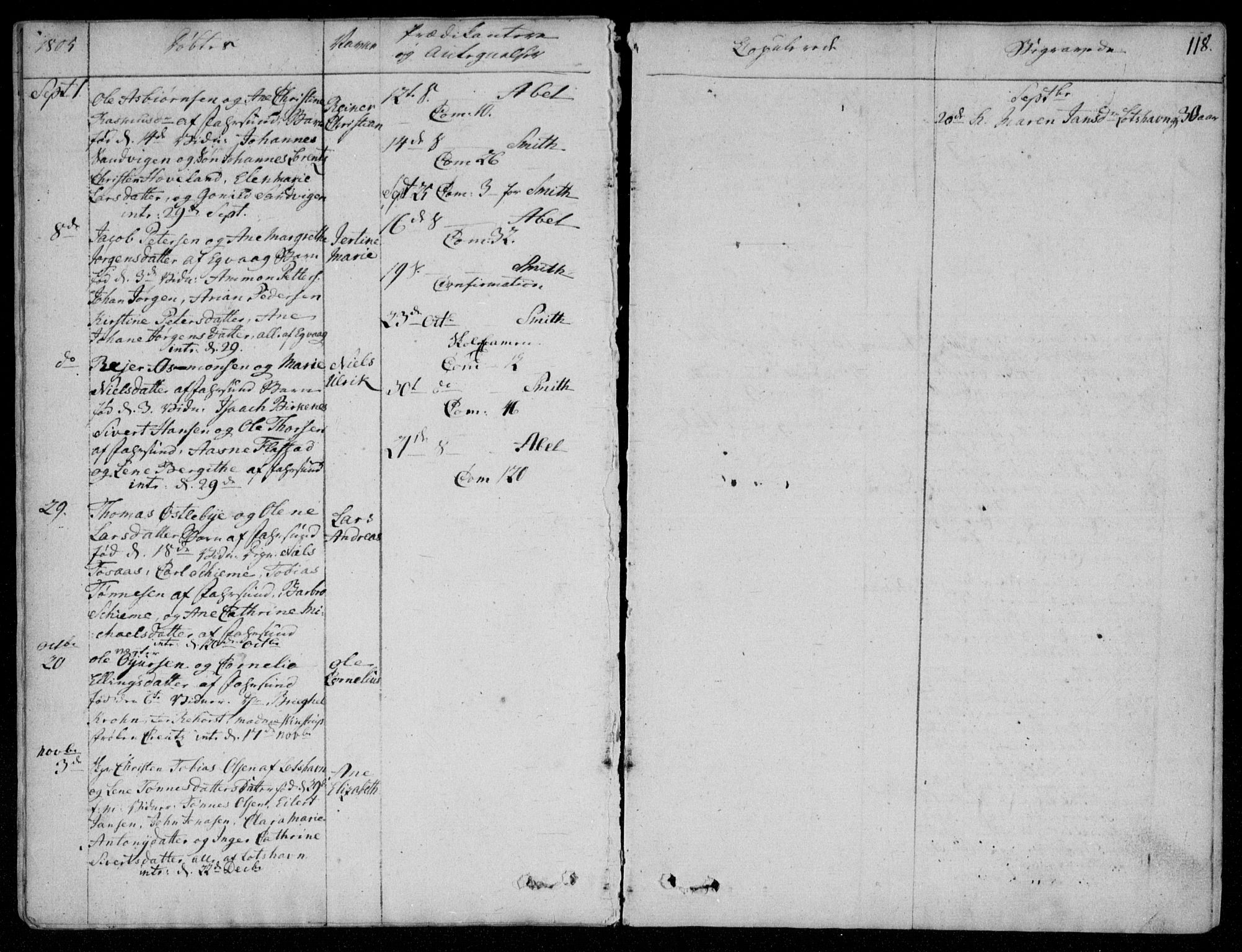 Farsund sokneprestkontor, AV/SAK-1111-0009/F/Fa/L0001: Parish register (official) no. A 1, 1784-1815, p. 118