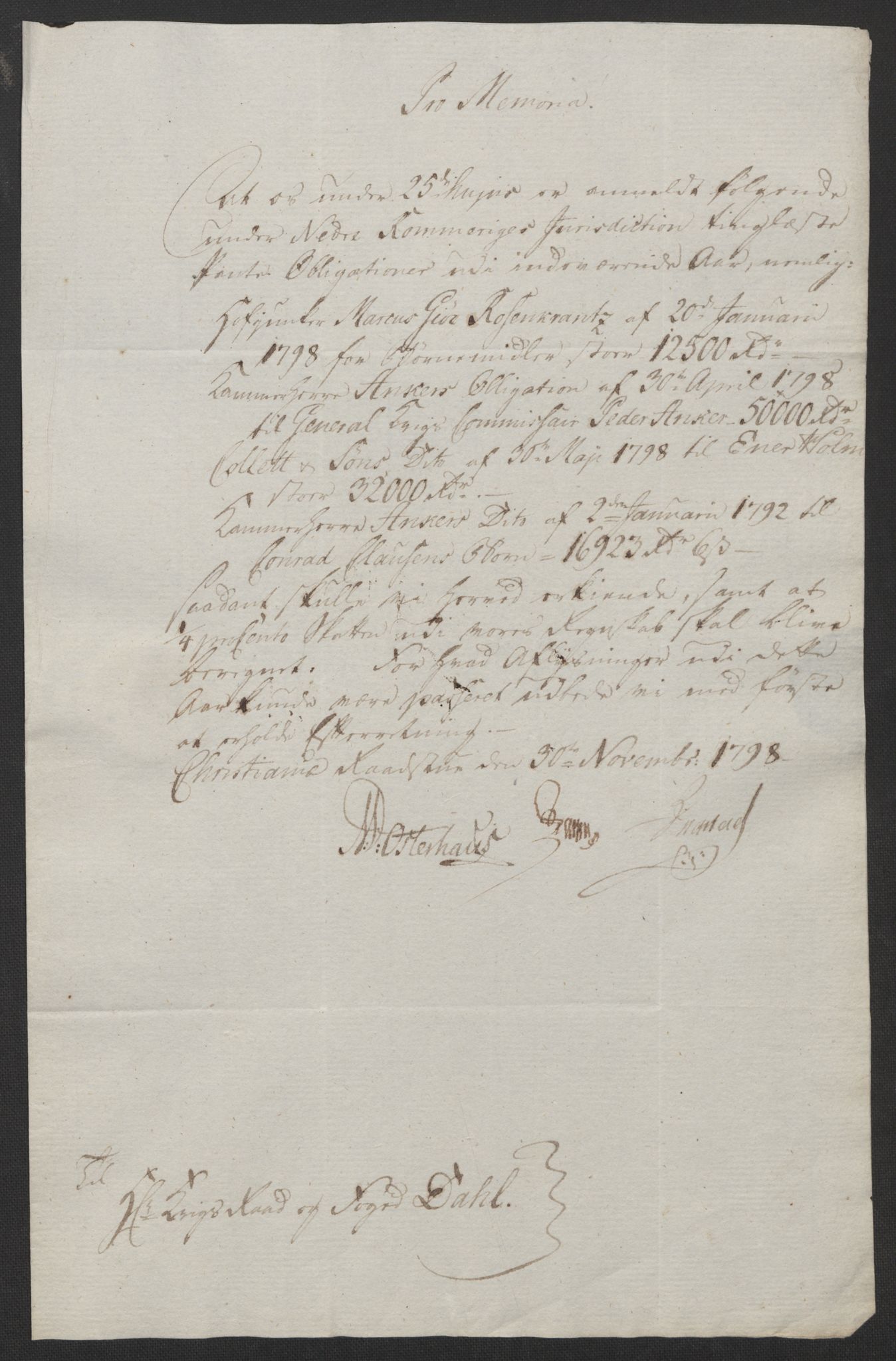 Rentekammeret inntil 1814, Reviderte regnskaper, Fogderegnskap, AV/RA-EA-4092/R11/L0674: Fogderegnskap Nedre Romerike, 1798, p. 383