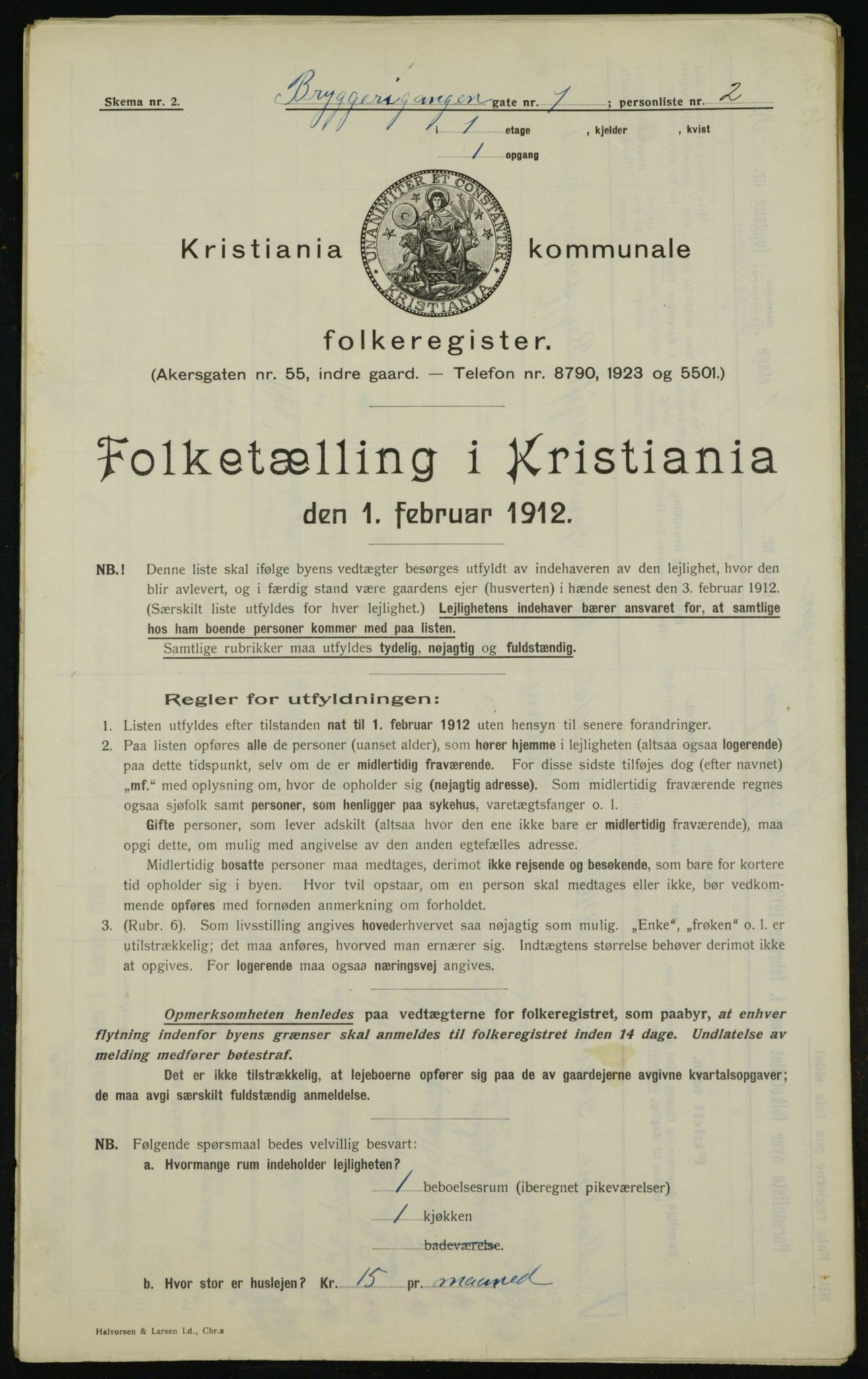 OBA, Municipal Census 1912 for Kristiania, 1912, p. 9887