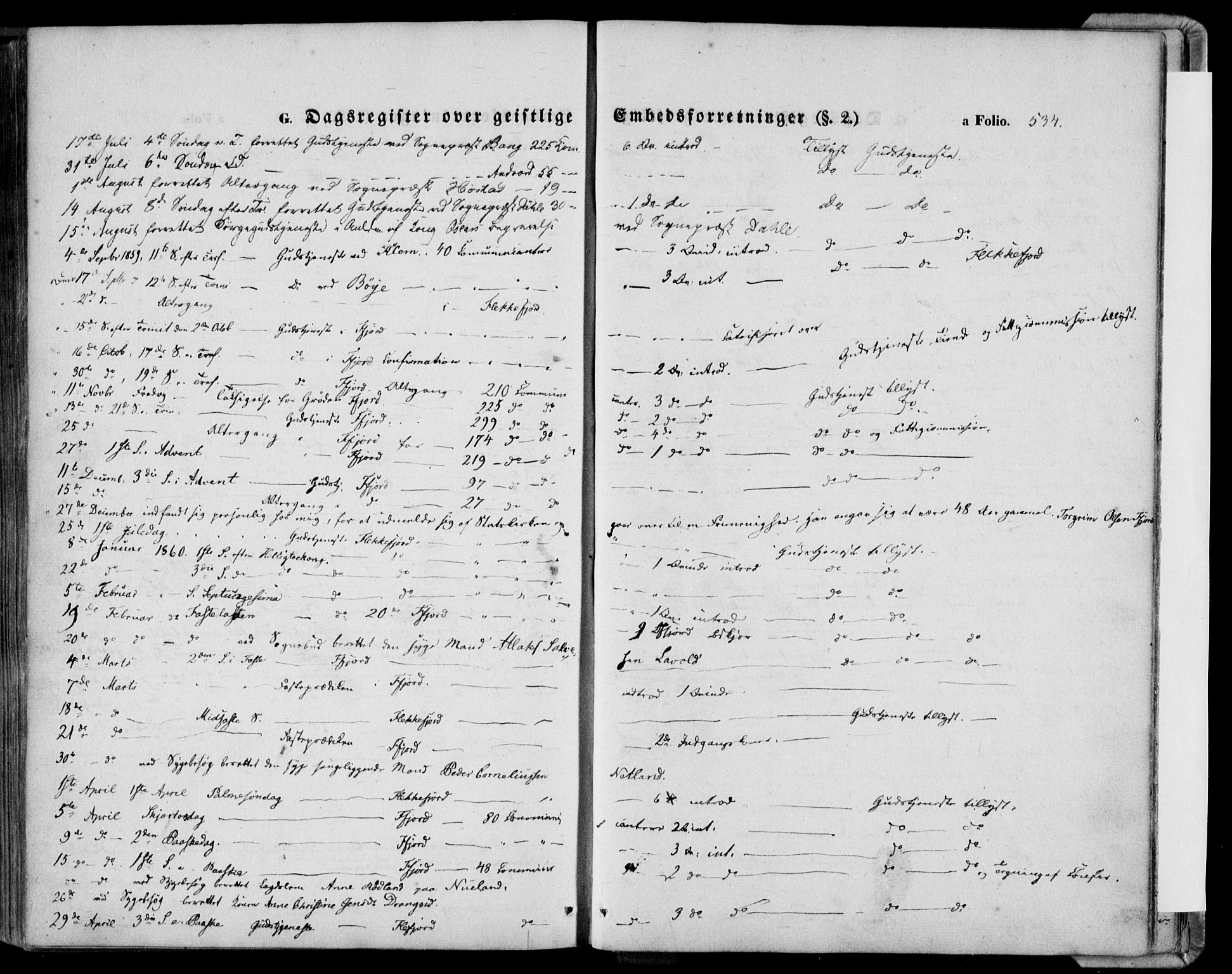 Flekkefjord sokneprestkontor, SAK/1111-0012/F/Fa/Fac/L0005: Parish register (official) no. A 5, 1849-1875, p. 534
