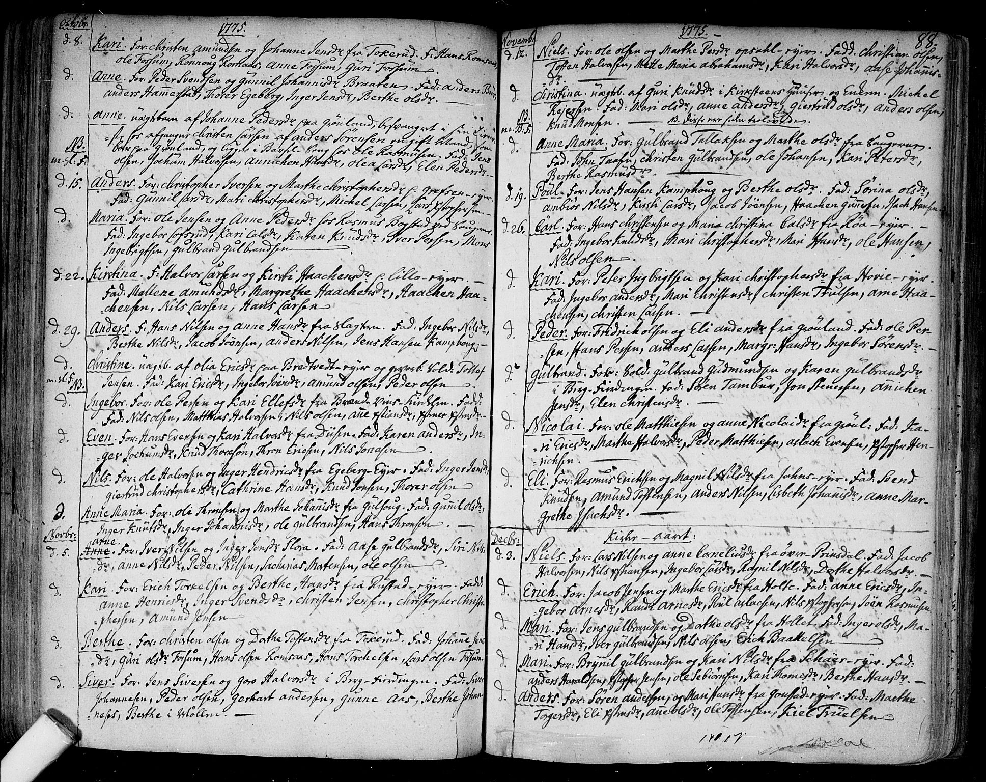 Aker prestekontor kirkebøker, SAO/A-10861/F/L0009: Parish register (official) no. 9, 1765-1785, p. 88