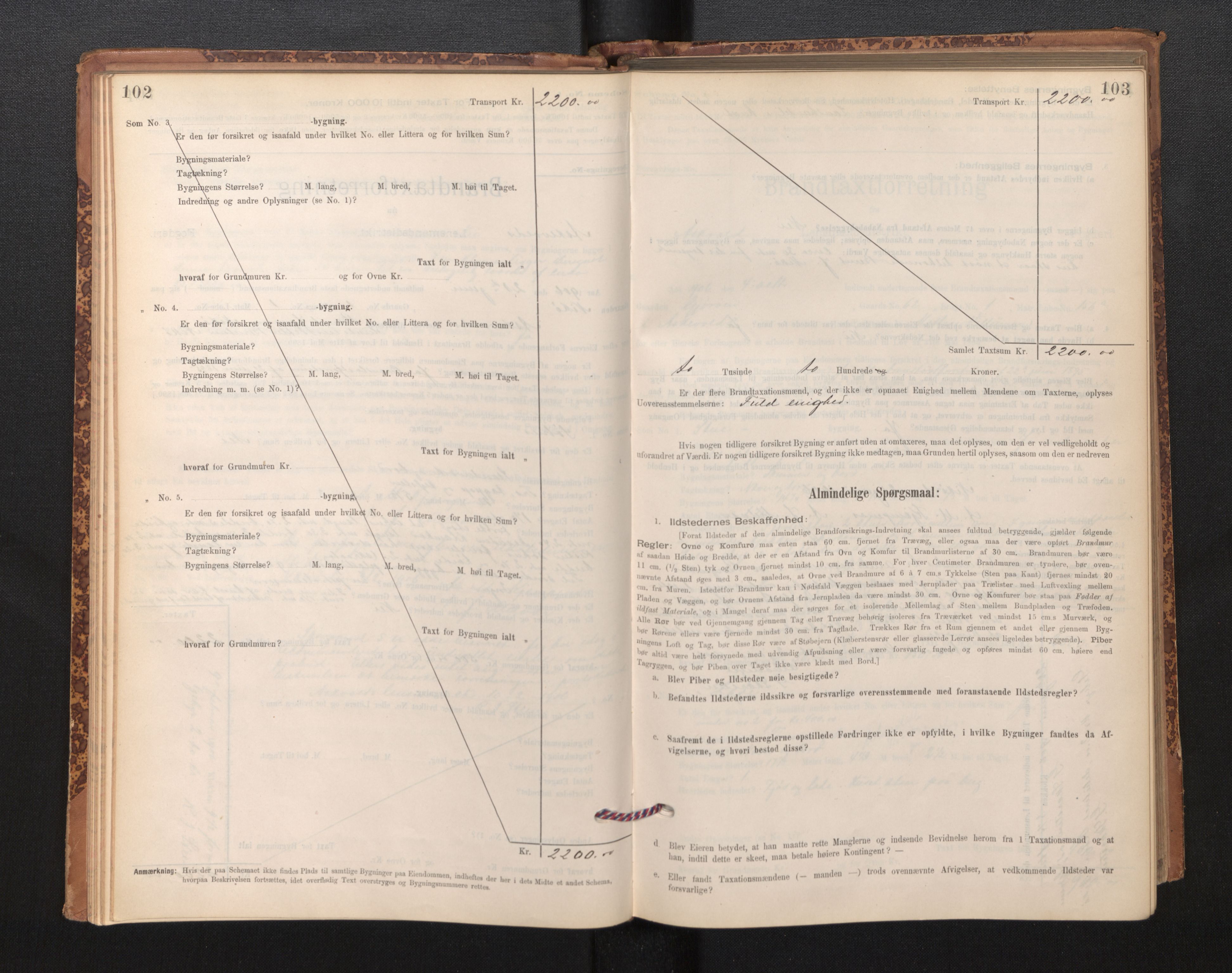 Lensmannen i Askvoll, AV/SAB-A-26301/0012/L0004: Branntakstprotokoll, skjematakst og liste over branntakstmenn, 1895-1932, p. 102-103