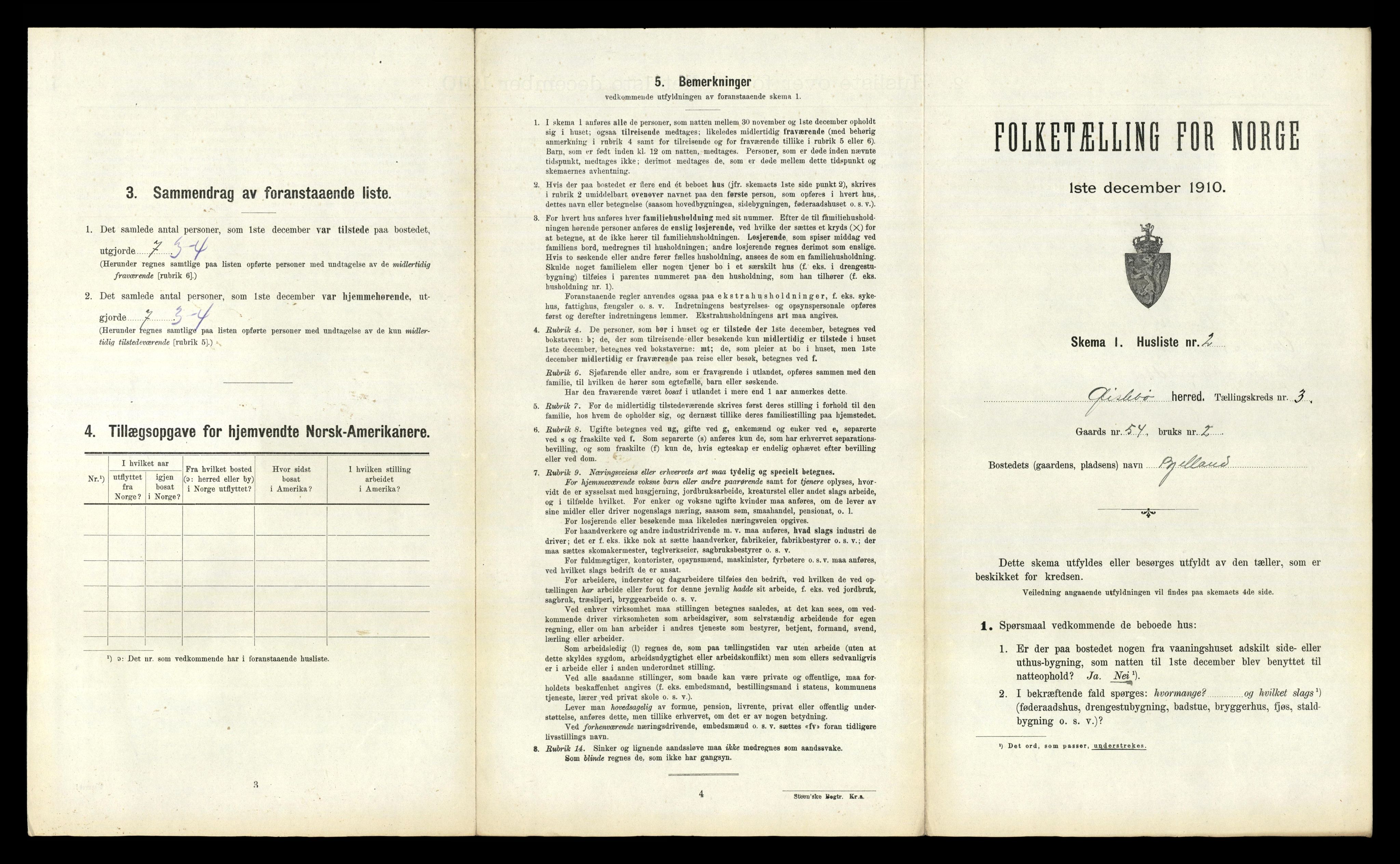 RA, 1910 census for Øyslebø, 1910, p. 250