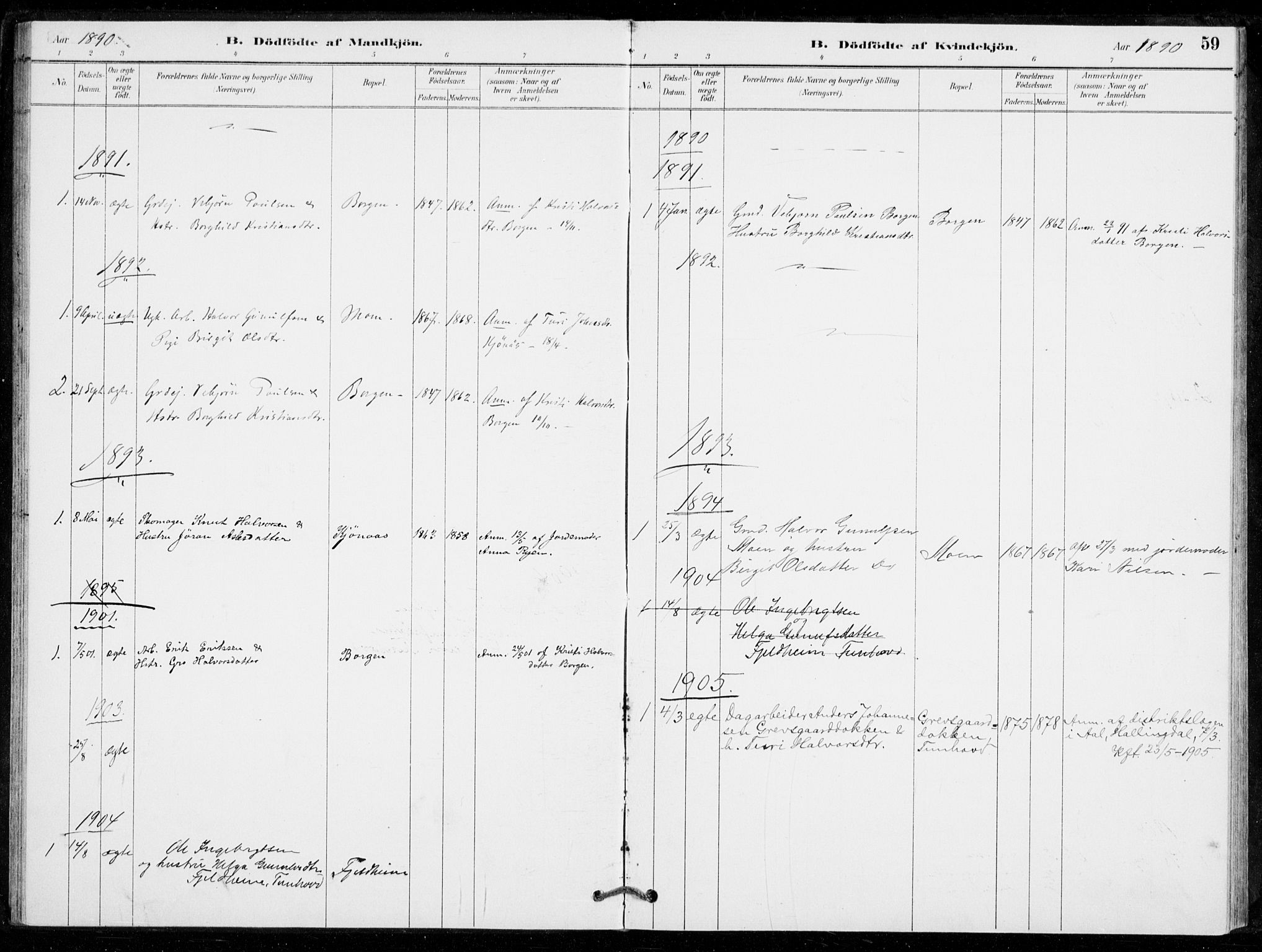 Nore kirkebøker, SAKO/A-238/G/Gc/L0003: Parish register (copy) no. III 3, 1881-1941, p. 59