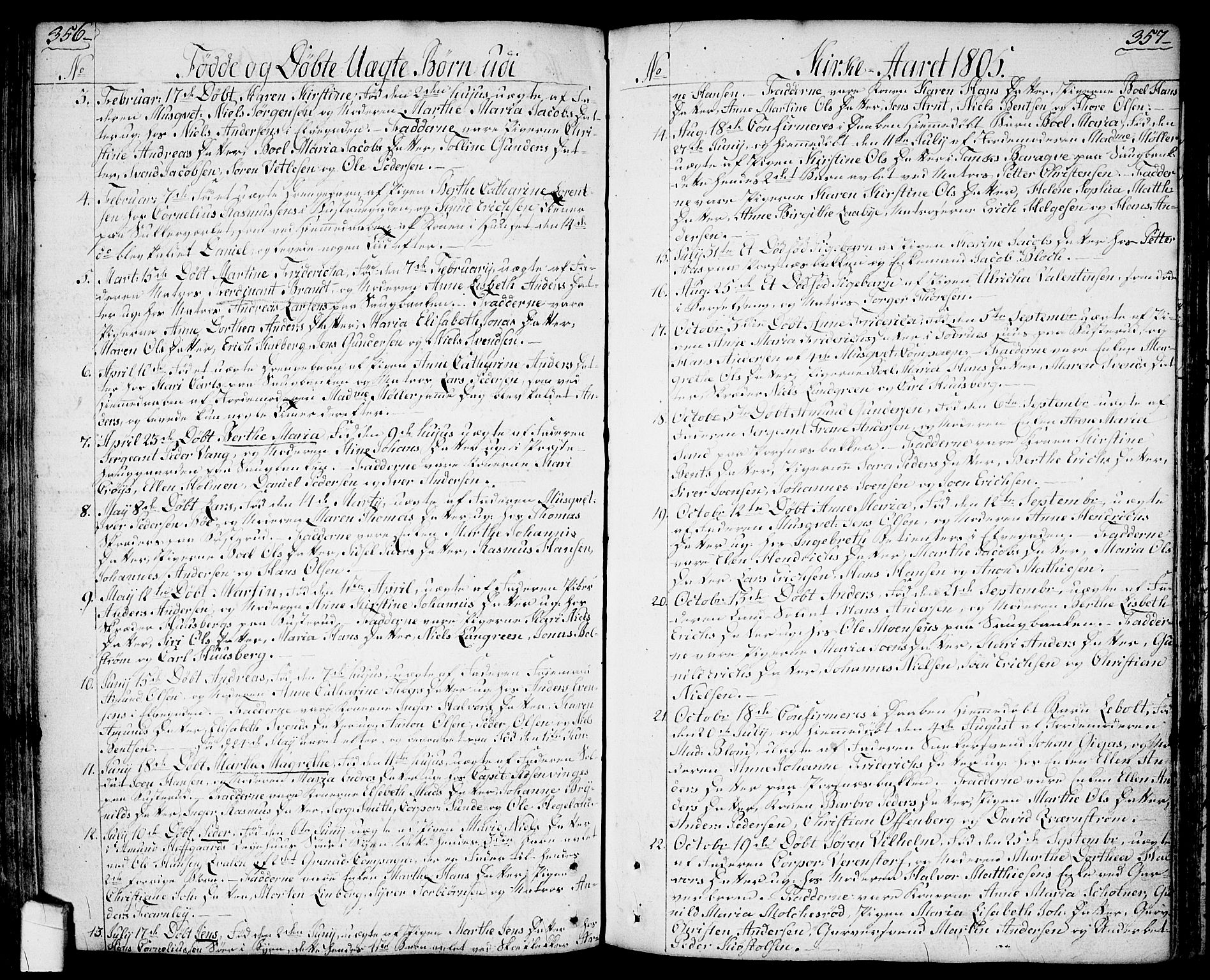 Halden prestekontor Kirkebøker, SAO/A-10909/F/Fa/L0002: Parish register (official) no. I 2, 1792-1812, p. 356-357