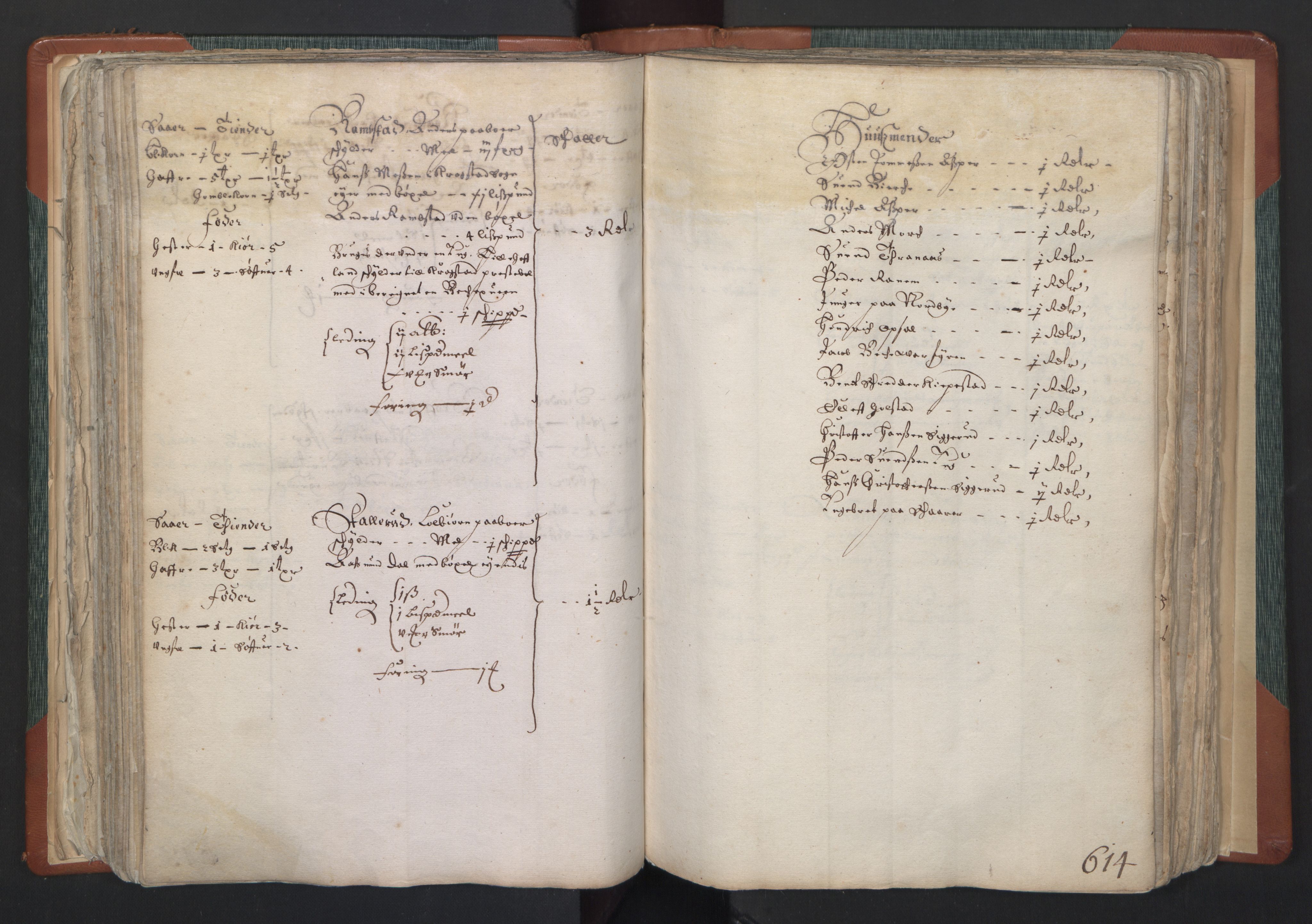 Rentekammeret inntil 1814, Realistisk ordnet avdeling, AV/RA-EA-4070/L/L0005: Kristiania lagdømme. Alminnelig jordebok med skatteligning for Marker og Follo len., 1661, p. 613b-614a