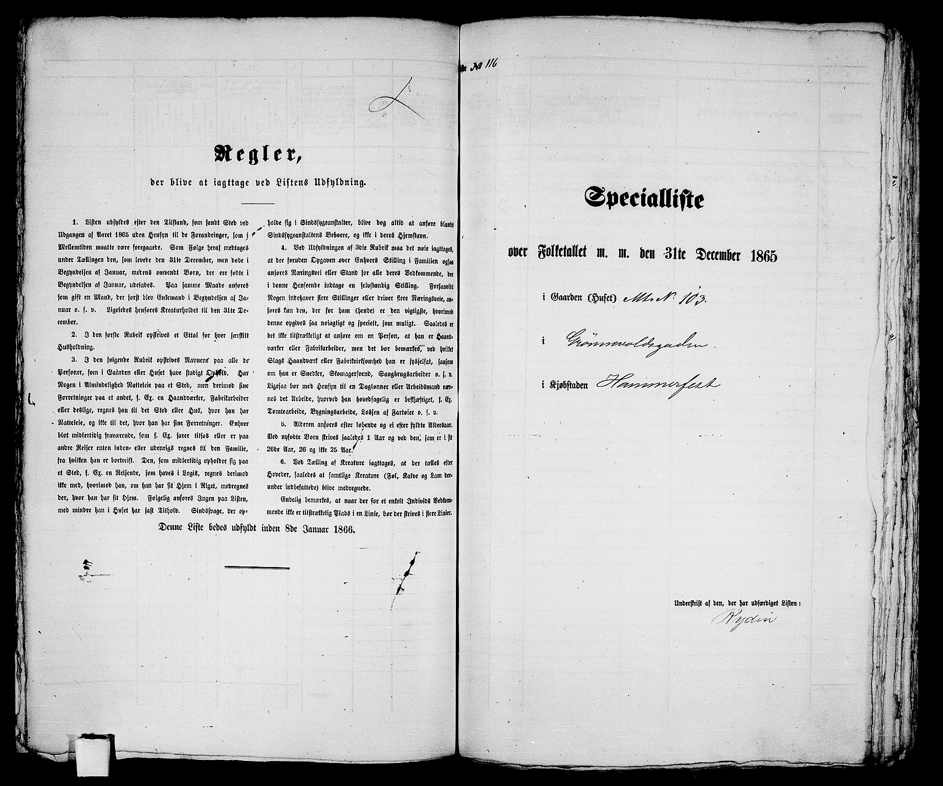 RA, 1865 census for Hammerfest/Hammerfest, 1865, p. 239