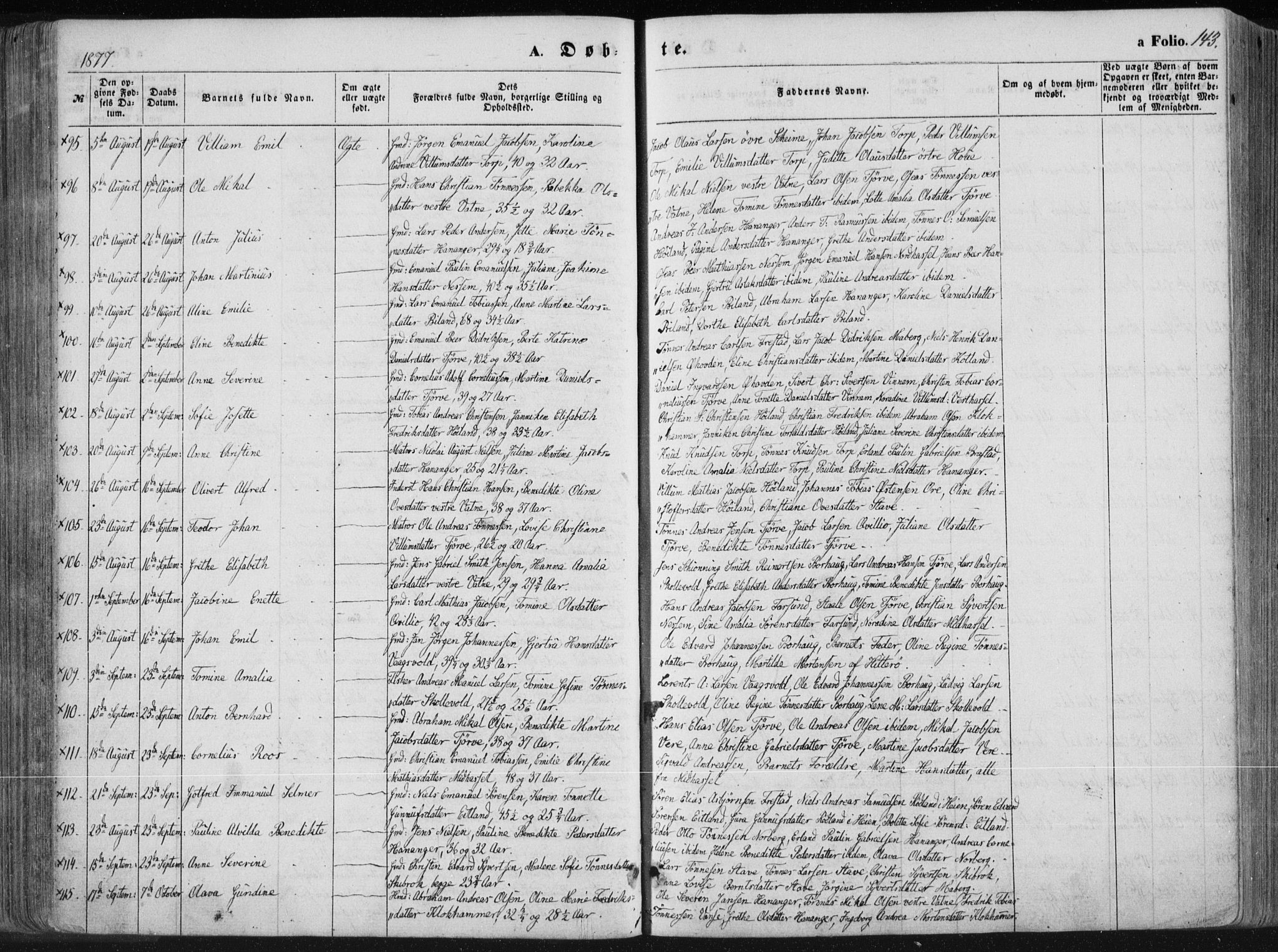 Lista sokneprestkontor, AV/SAK-1111-0027/F/Fa/L0011: Parish register (official) no. A 11, 1861-1878, p. 143