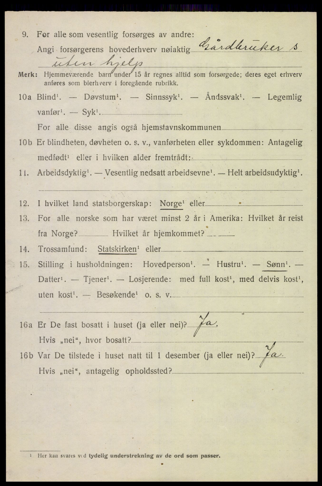 SAH, 1920 census for Åsnes, 1920, p. 2197