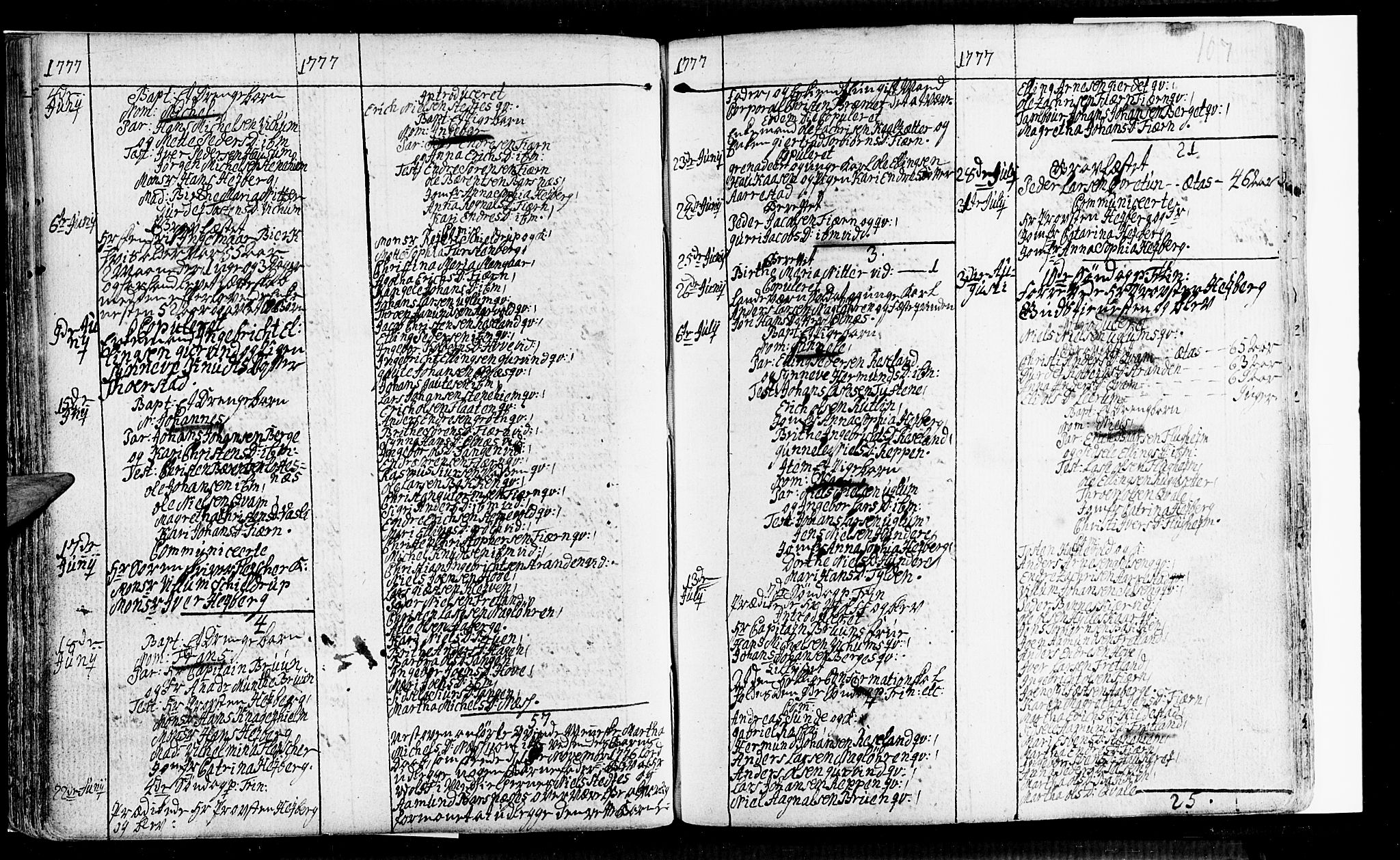 Sogndal sokneprestembete, SAB/A-81301/H/Haa/Haaa/L0005: Parish register (official) no. A 5, 1768-1782, p. 107