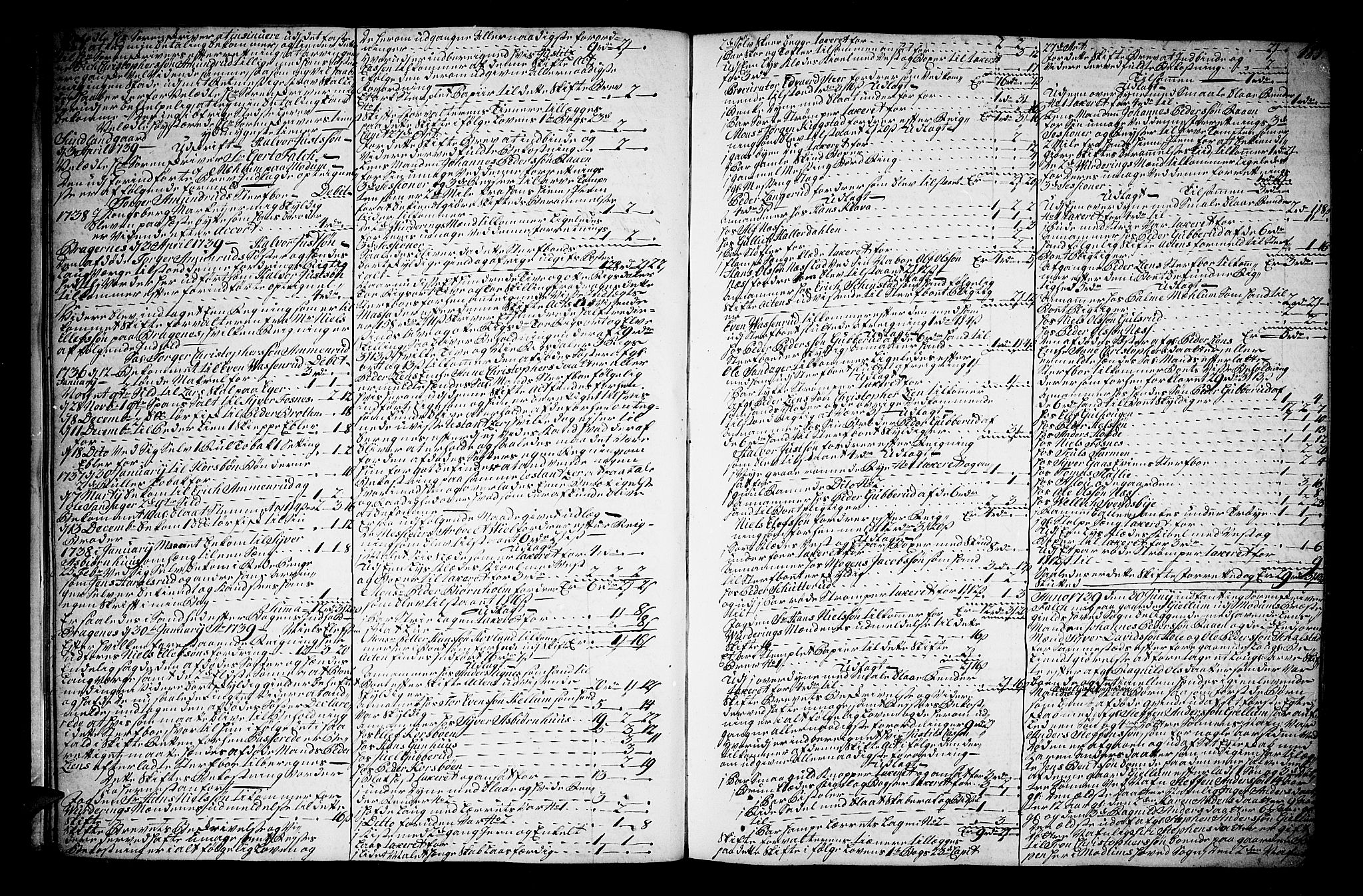 Eiker, Modum og Sigdal sorenskriveri, AV/SAKO-A-123/H/Hb/Hba/L0008b: Skifteprotokoll, 1739-1741, p. 182b-183a