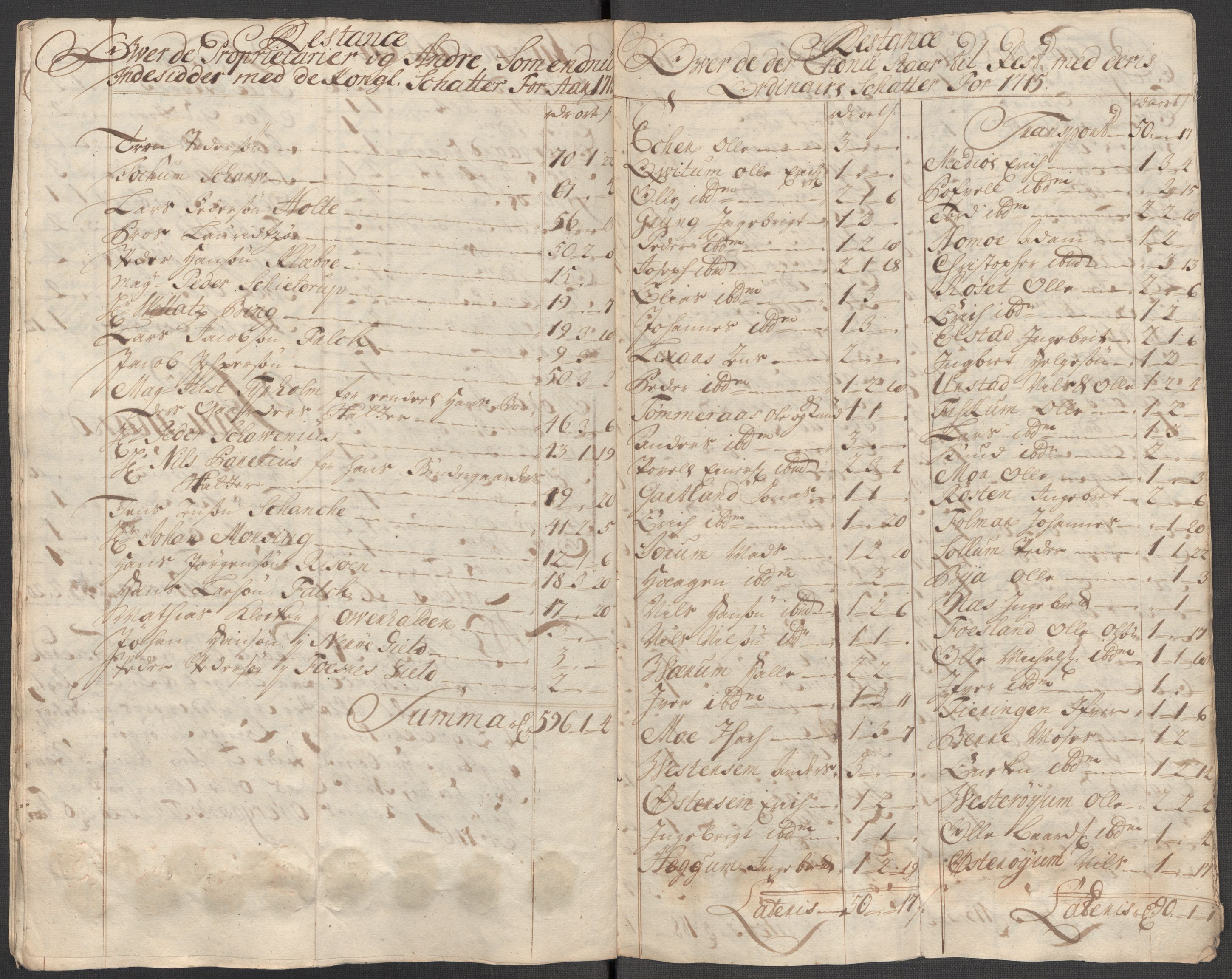 Rentekammeret inntil 1814, Reviderte regnskaper, Fogderegnskap, AV/RA-EA-4092/R64/L4436: Fogderegnskap Namdal, 1715, p. 254