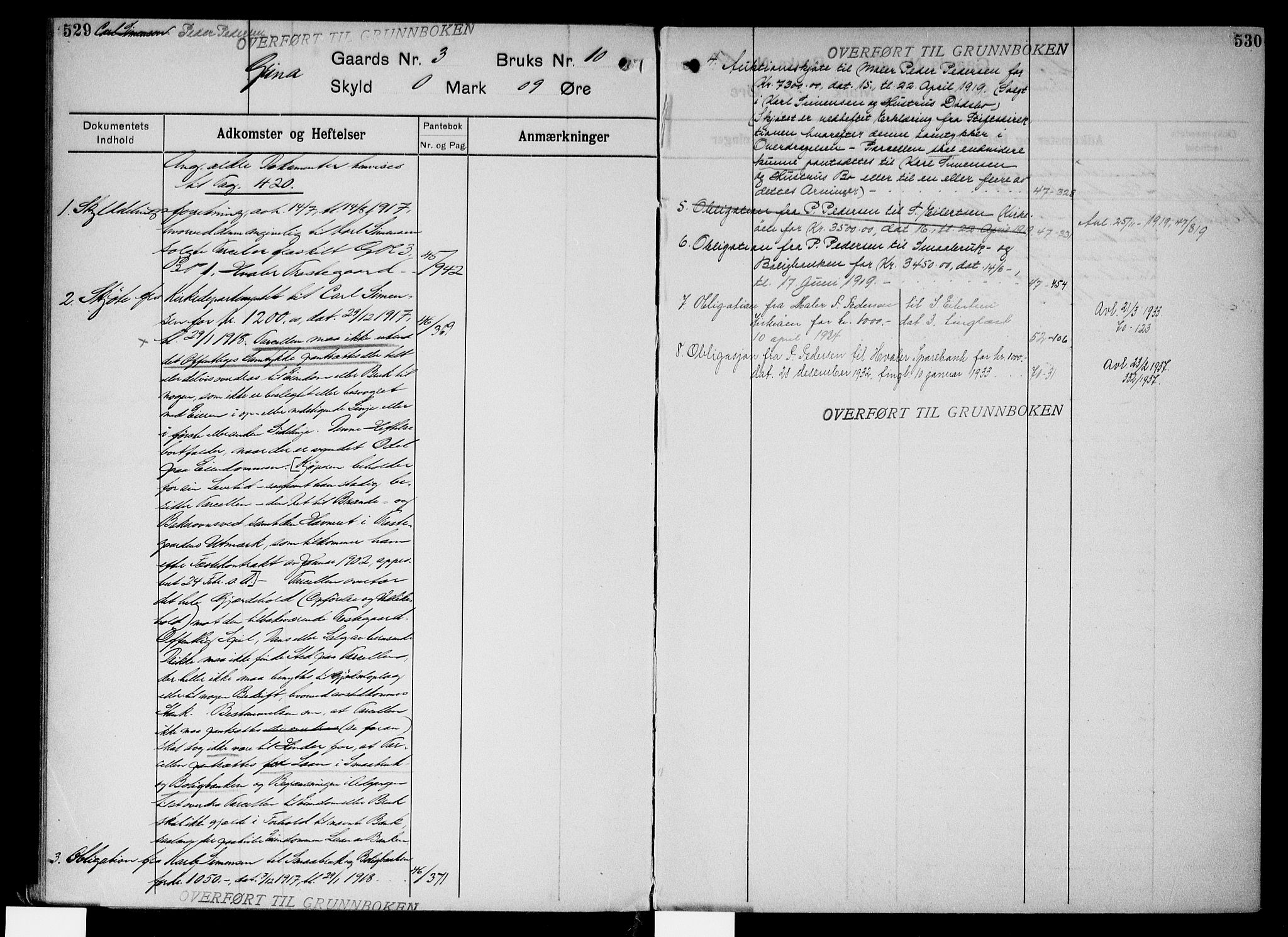 Onsøy sorenskriveri, AV/SAO-A-10474/G/Gb/Gbc/L0003: Mortgage register no. III 3, 1913, p. 529-530