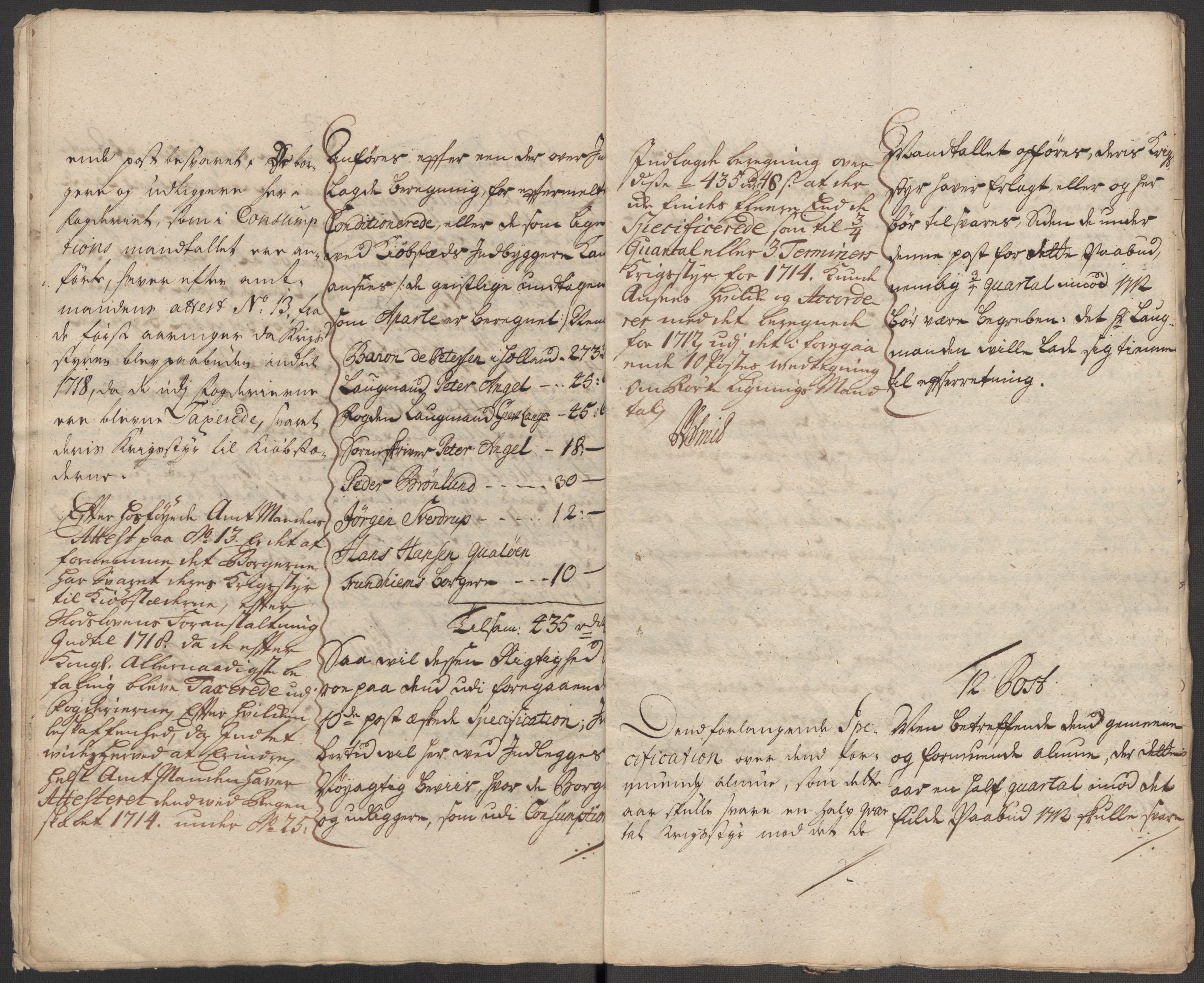 Rentekammeret inntil 1814, Reviderte regnskaper, Fogderegnskap, AV/RA-EA-4092/R65/L4513: Fogderegnskap Helgeland, 1714-1715, p. 344