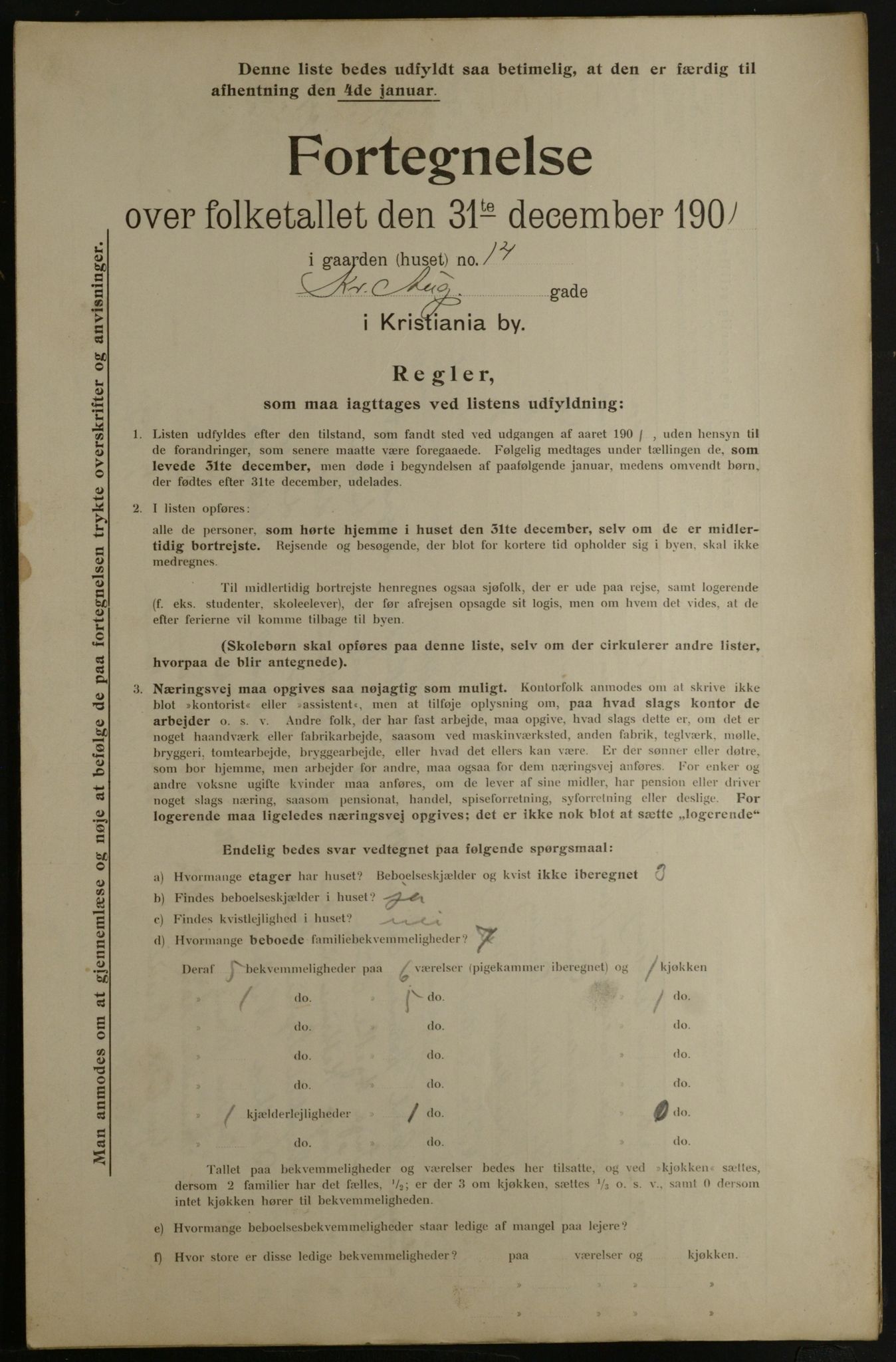 OBA, Municipal Census 1901 for Kristiania, 1901, p. 8311