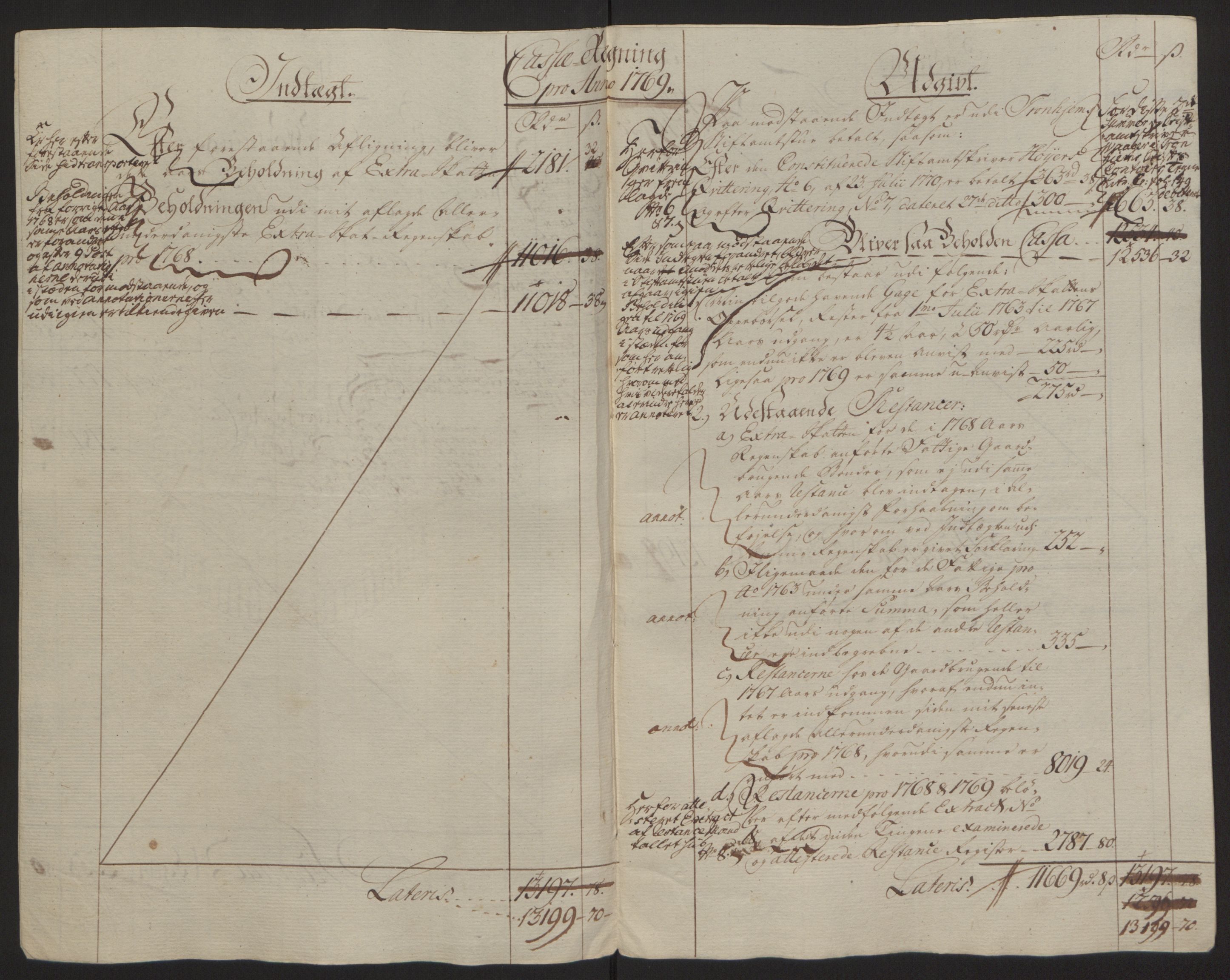 Rentekammeret inntil 1814, Reviderte regnskaper, Fogderegnskap, RA/EA-4092/R63/L4420: Ekstraskatten Inderøy, 1762-1772, p. 341