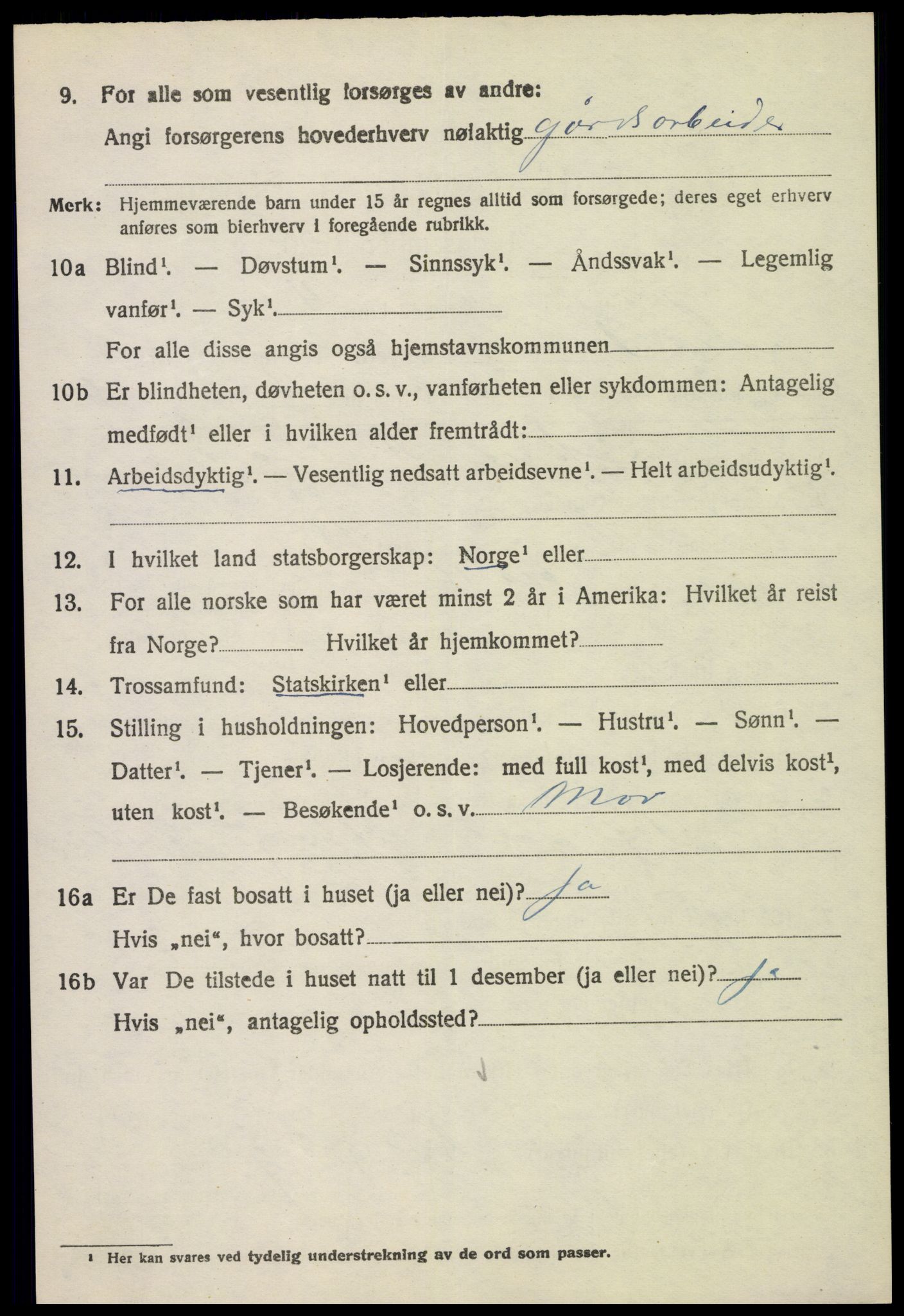 SAH, 1920 census for Nes (Hedmark), 1920, p. 5429