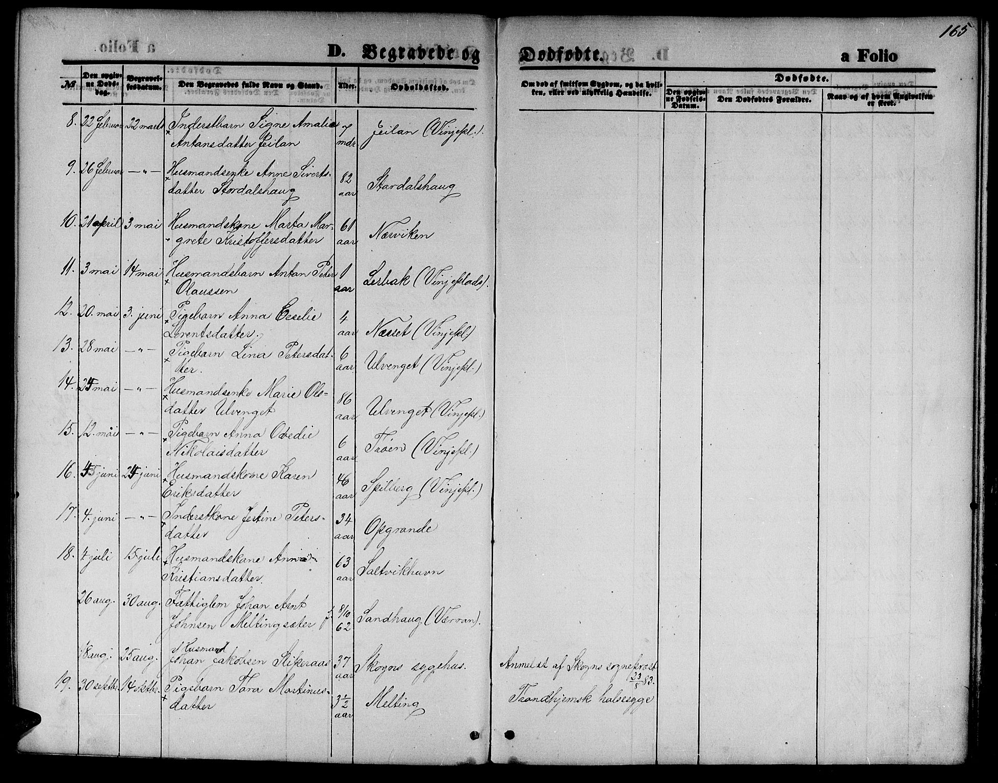 Ministerialprotokoller, klokkerbøker og fødselsregistre - Nord-Trøndelag, SAT/A-1458/733/L0326: Parish register (copy) no. 733C01, 1871-1887, p. 165