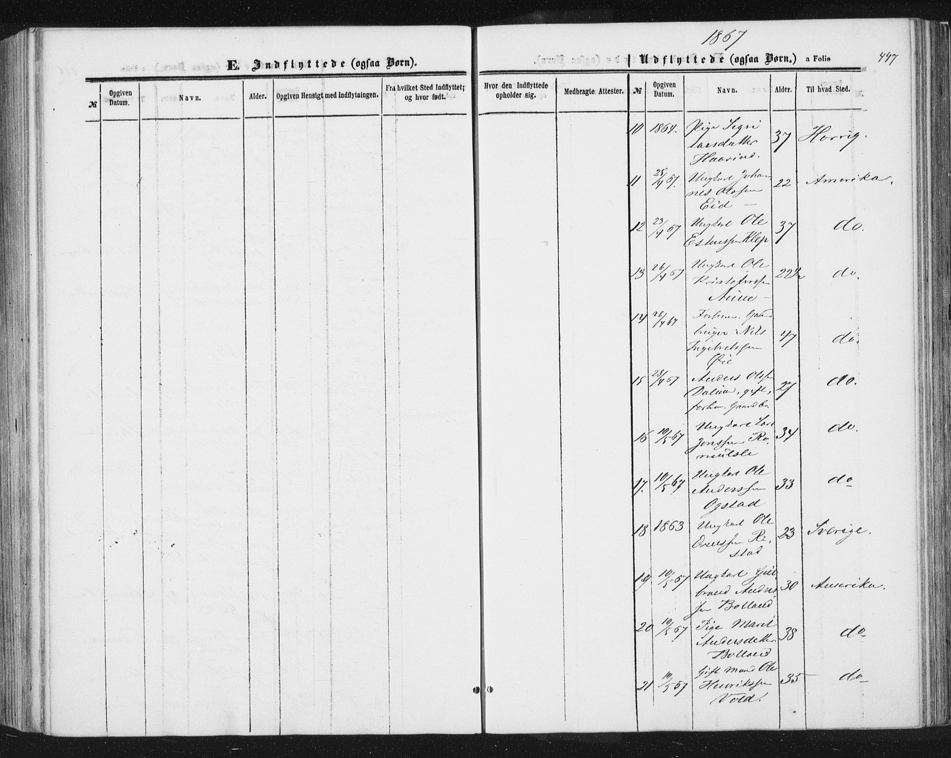 Ministerialprotokoller, klokkerbøker og fødselsregistre - Sør-Trøndelag, AV/SAT-A-1456/691/L1077: Parish register (official) no. 691A09, 1862-1873, p. 447
