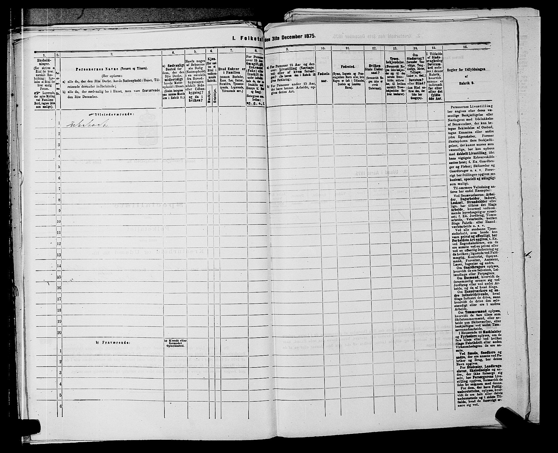 SAKO, 1875 census for 0822P Sauherad, 1875, p. 1058