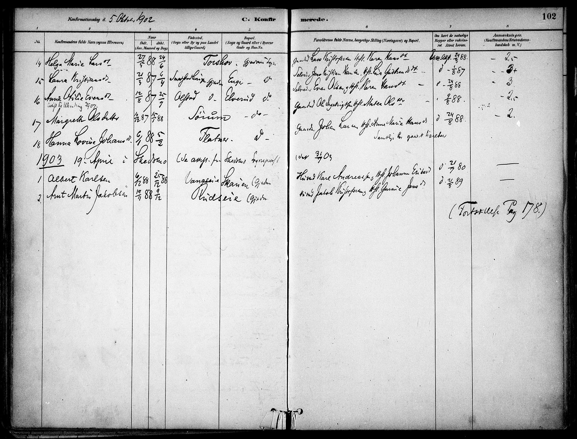 Gjerdrum prestekontor Kirkebøker, SAO/A-10412b/F/Fa/L0009: Parish register (official) no. I 9, 1881-1916, p. 102