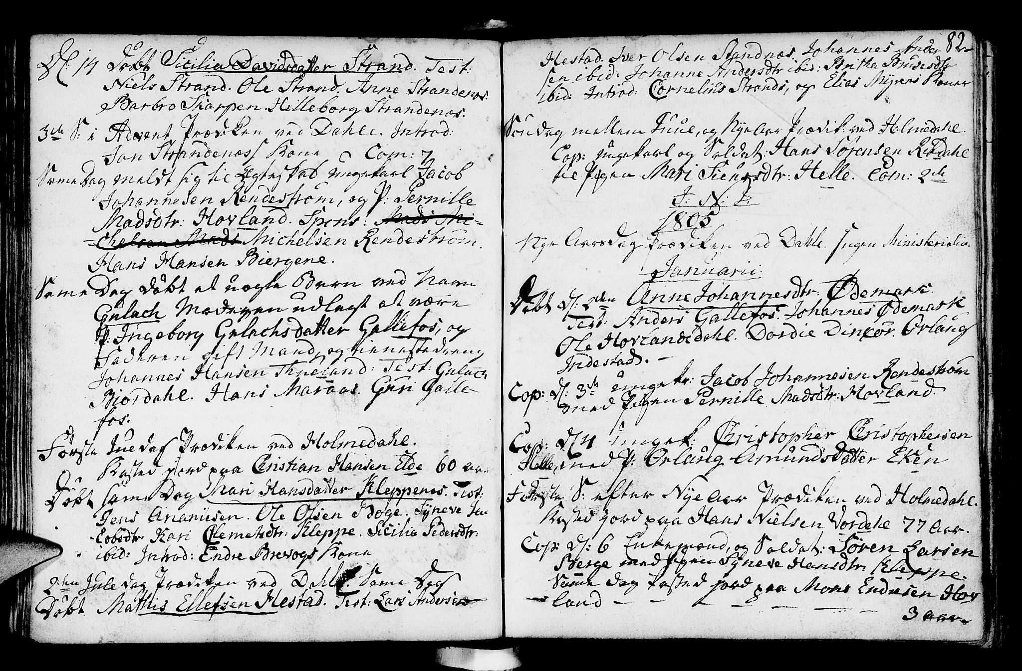 Fjaler sokneprestembete, SAB/A-79801/H/Haa/Haaa/L0003: Parish register (official) no. A 3, 1799-1814, p. 82