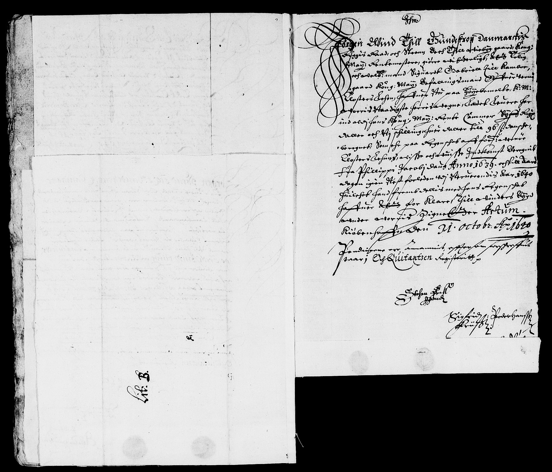 Rentekammeret inntil 1814, Reviderte regnskaper, Lensregnskaper, AV/RA-EA-5023/R/Rb/Rbg/L0005: Verne kloster len, 1639-1642