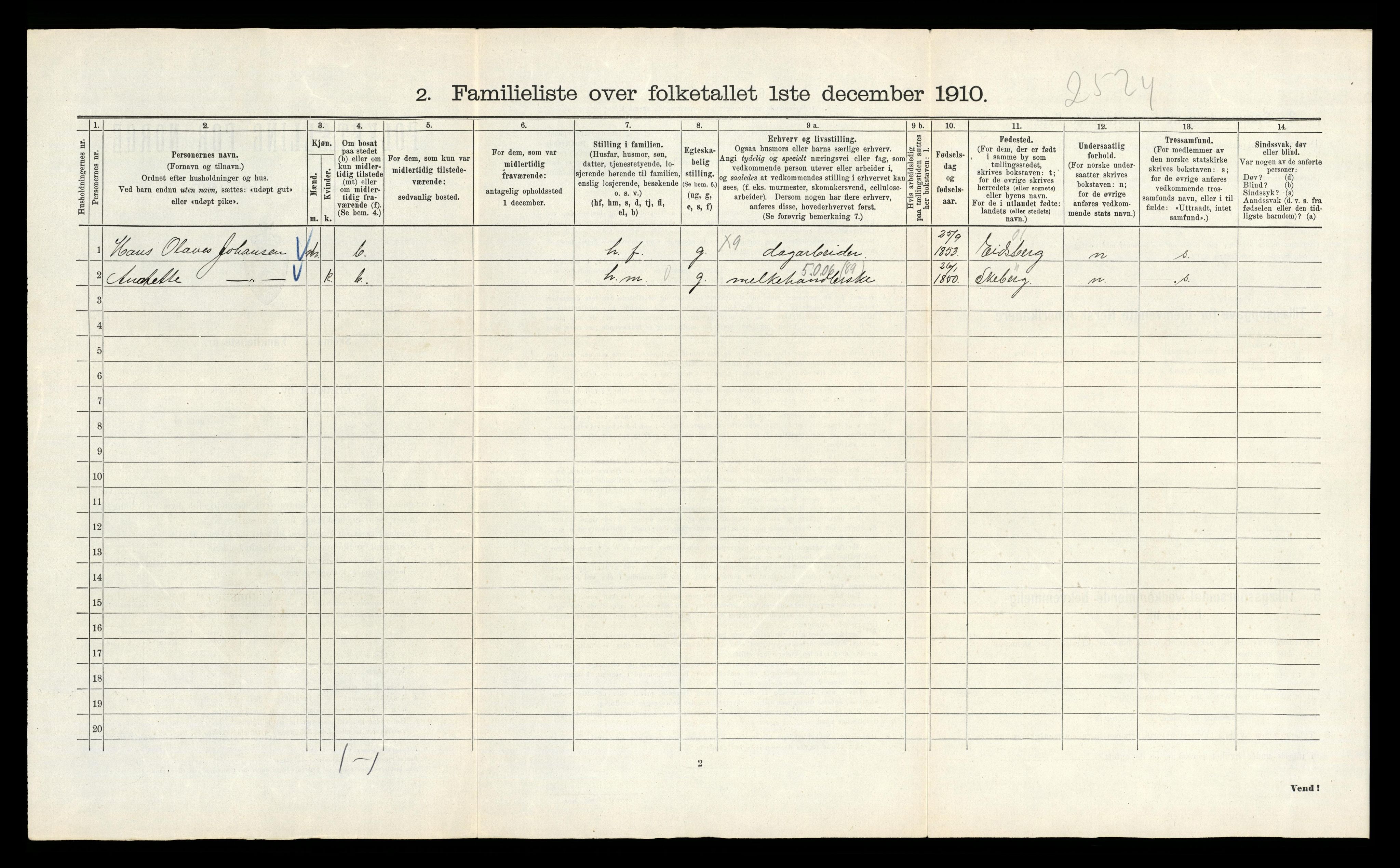 RA, 1910 census for Kristiania, 1910, p. 43020