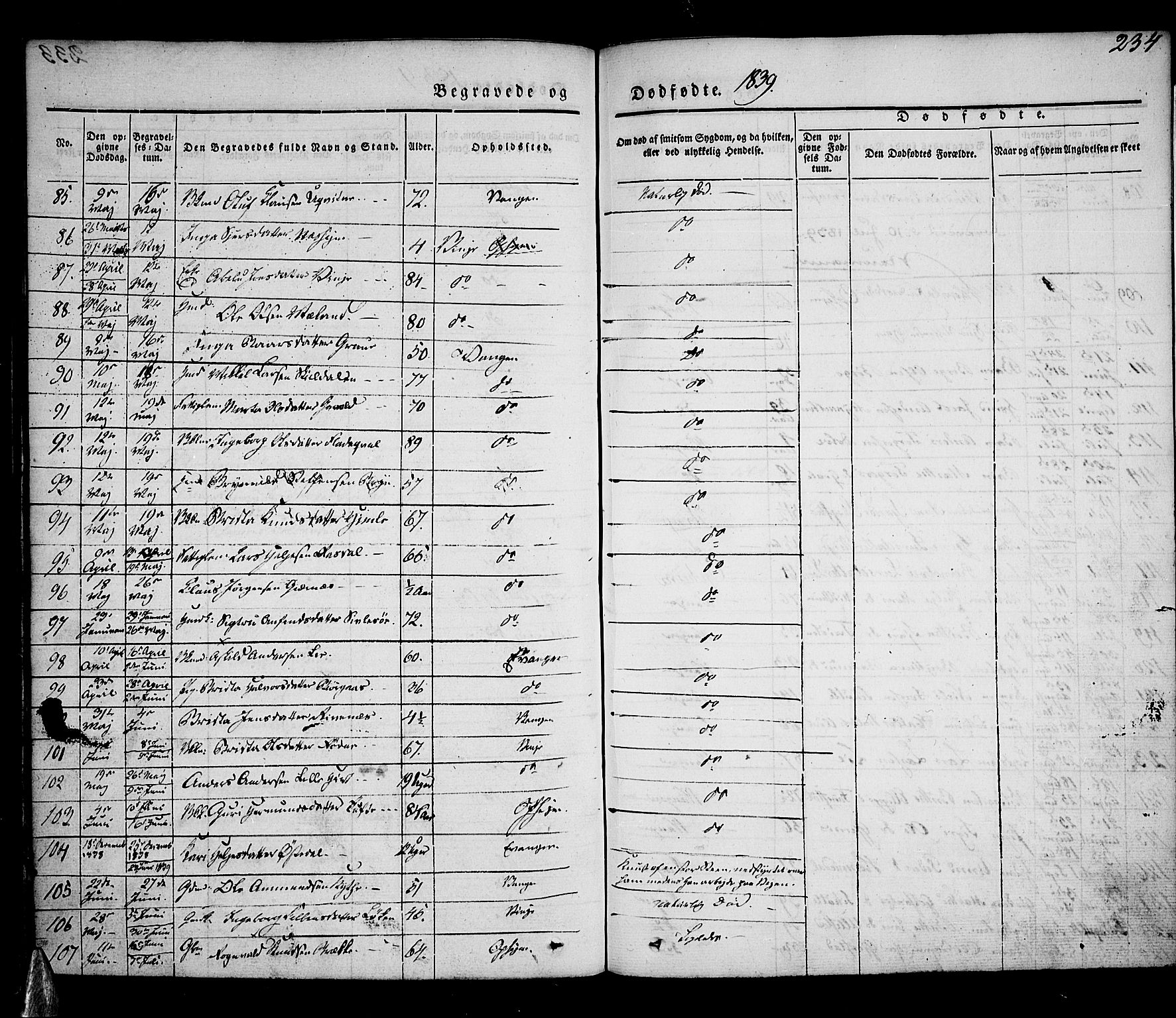 Voss sokneprestembete, SAB/A-79001/H/Haa: Parish register (official) no. A 13, 1836-1851, p. 234