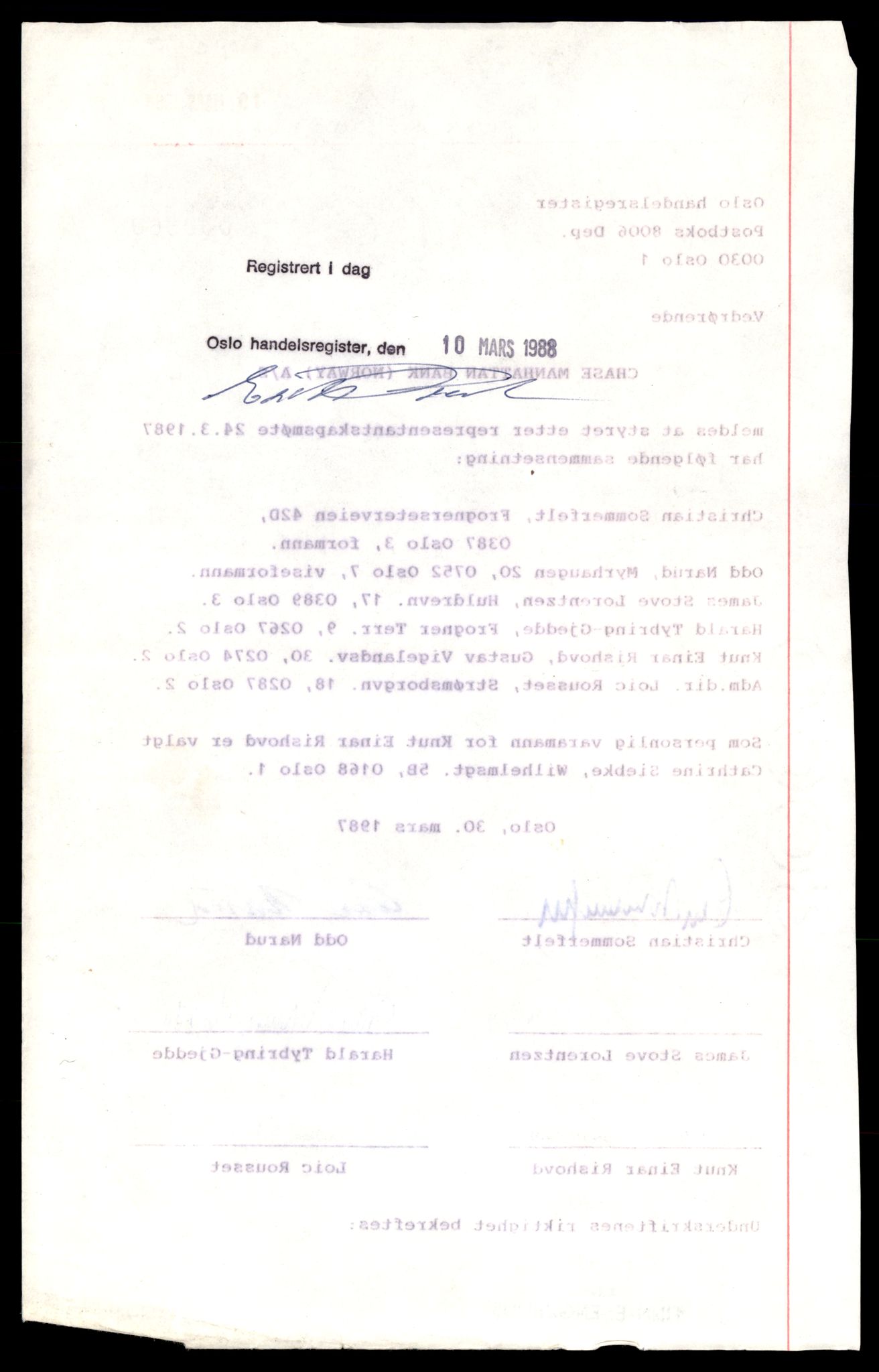 Oslo byfogd, Handelsregisteret, SAT/A-10867/G/Gb/Gba/L0064: Aksjeselskap, Cha-Civ, 1944-1990