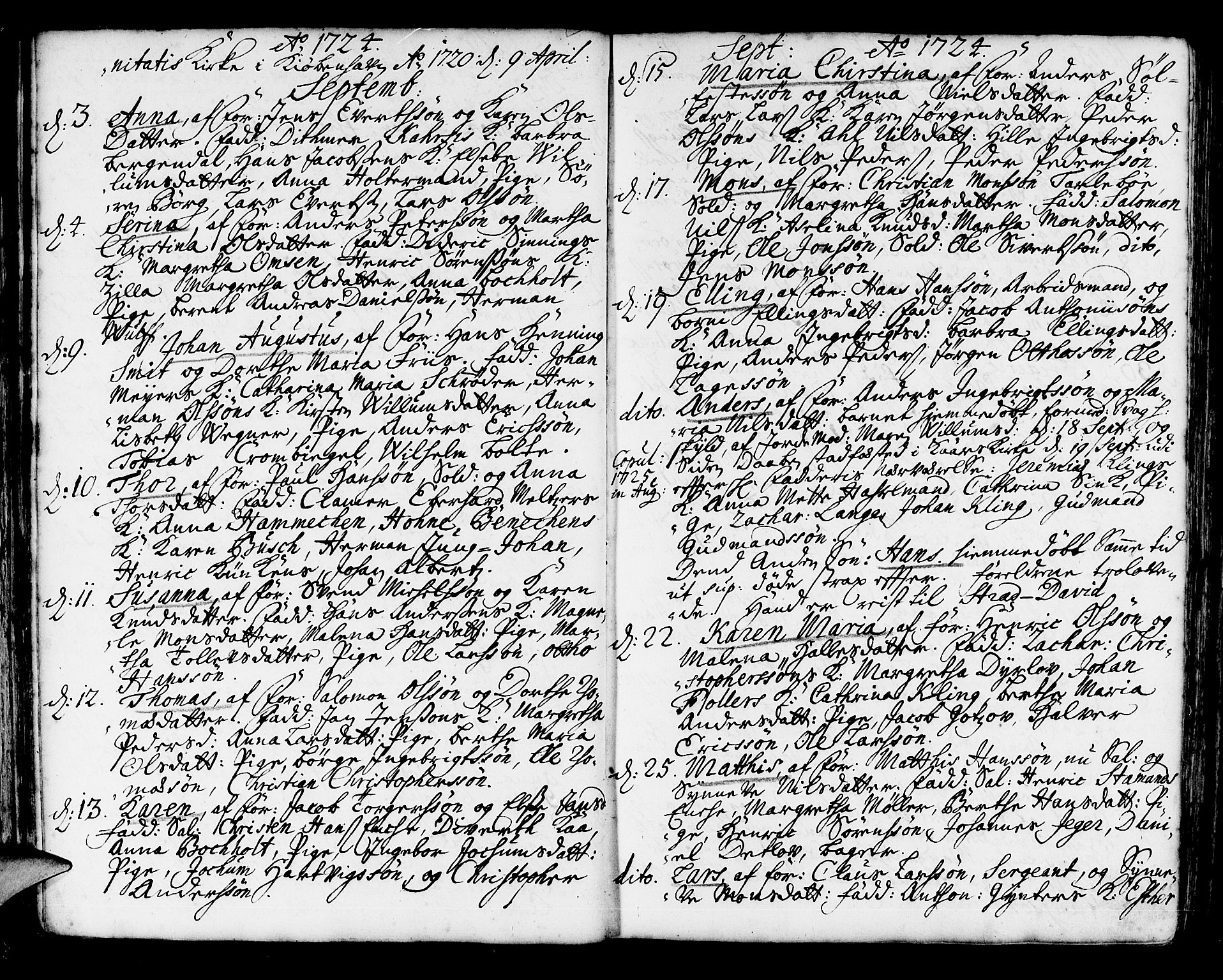 Korskirken sokneprestembete, AV/SAB-A-76101/H/Haa/L0004: Parish register (official) no. A 4, 1720-1750, p. 47