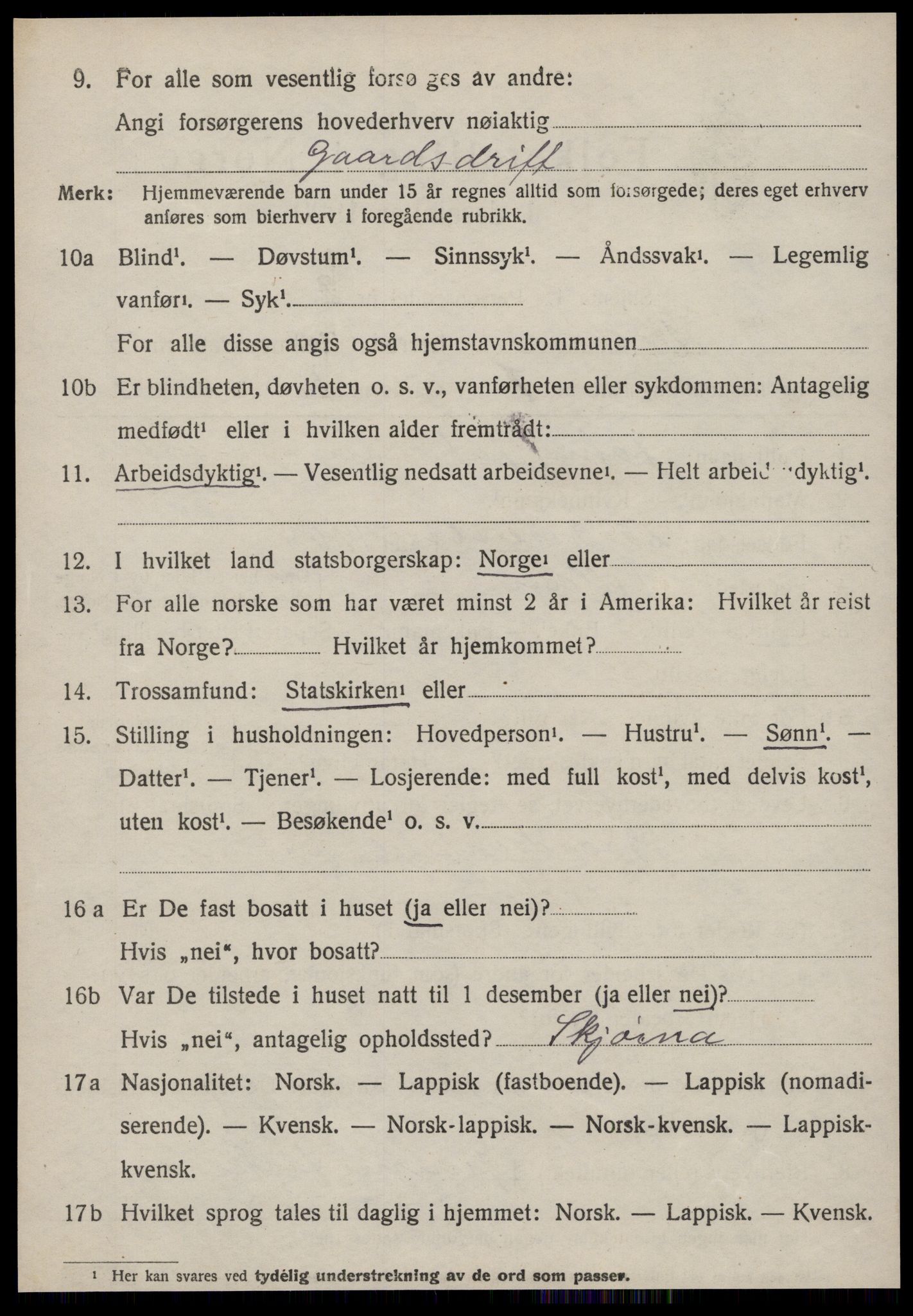 SAT, 1920 census for Fillan, 1920, p. 1765